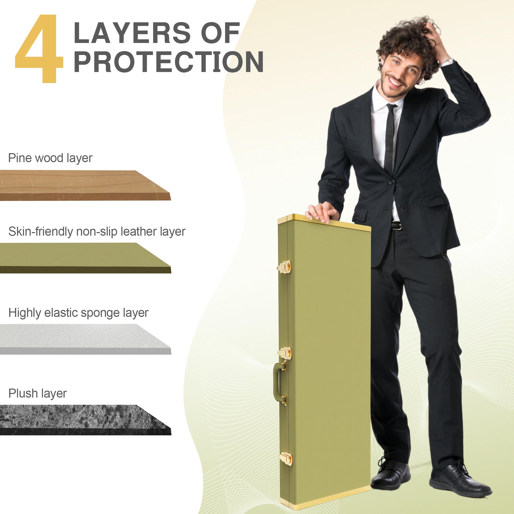 Electric Guitar Hard Case Shell Case With Lock For Square Electric Guitar 39in Electric Guitars Hard-Shell Protective Carrying C