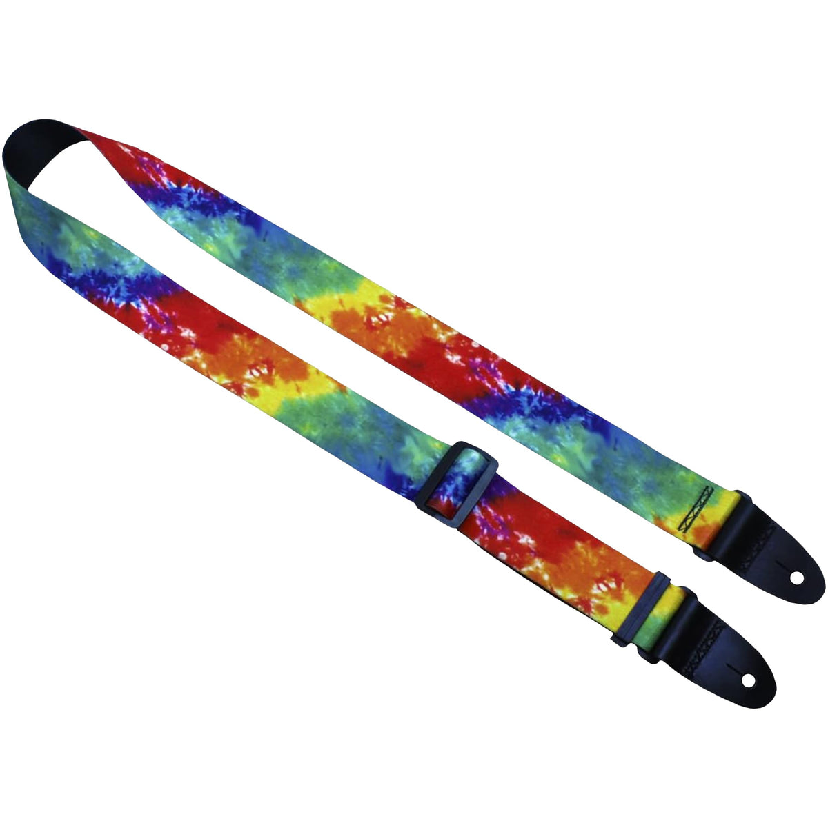 Killer-Q Guitar Strap - Stylish Straps For Electric And Acoustic Guitars With Leather Tabs, 2 Inches X 5 Feet, Deluxe: Tie-Dye