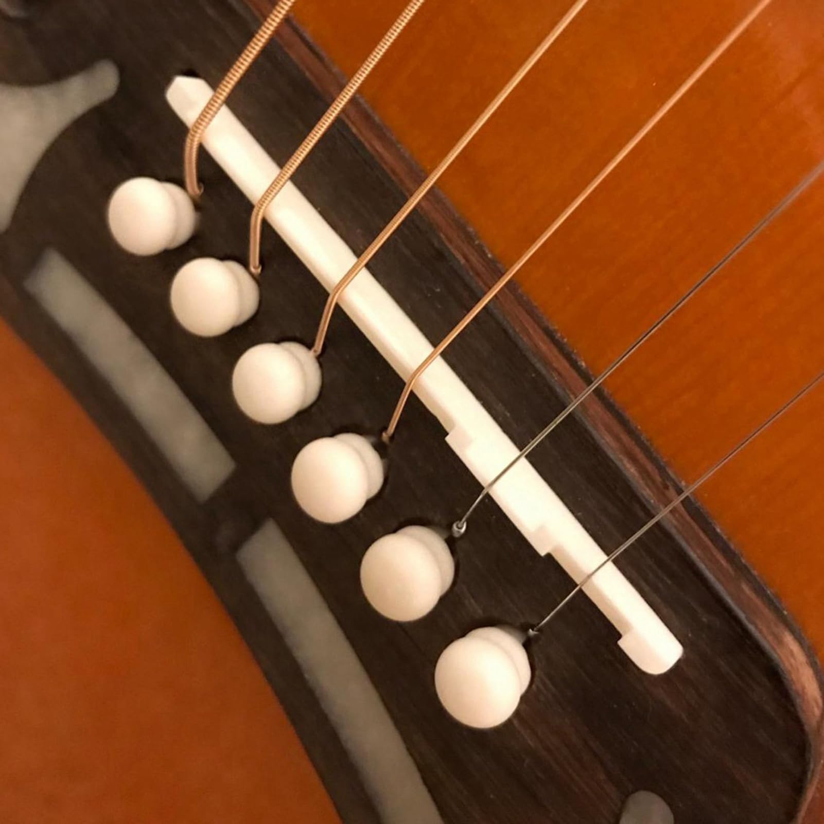 Jinlop Acoustic Guitar Bridge Pins & Guitar Pegs with Bridge Pin Puller Remover Guitar Pegs Parts Replacement Tool-White