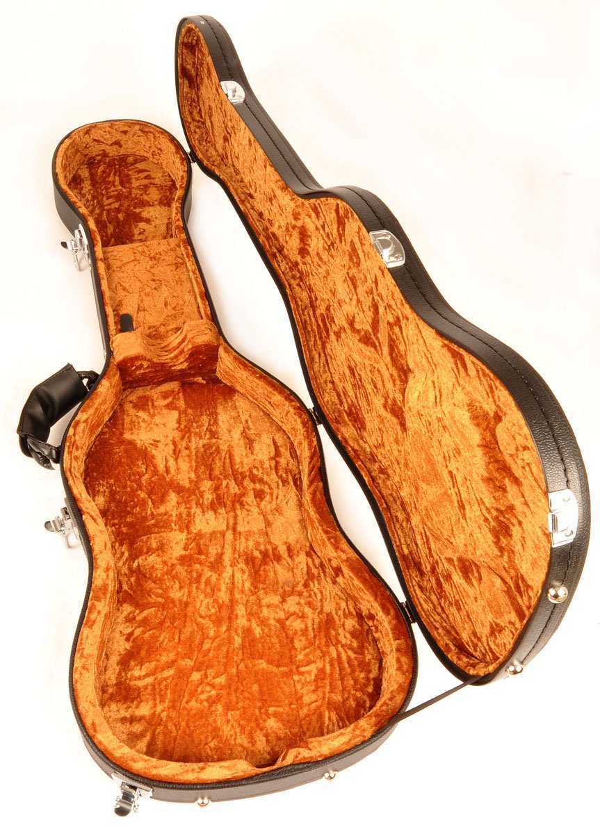 Douglas EGC-450 ST BK/Gold Guitar Case for Fender Stratocaster Telecaster Rickenbacker Epiphone Coronet Wilshire & Similar Model