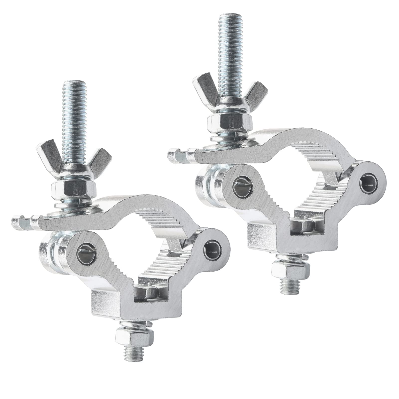2Pack Clamps for Lights Stage Lighting Accessories, Lighting O Clamps Pole Clamp Quick Release Truss Clamp, 38mm-42mm Half Coupl