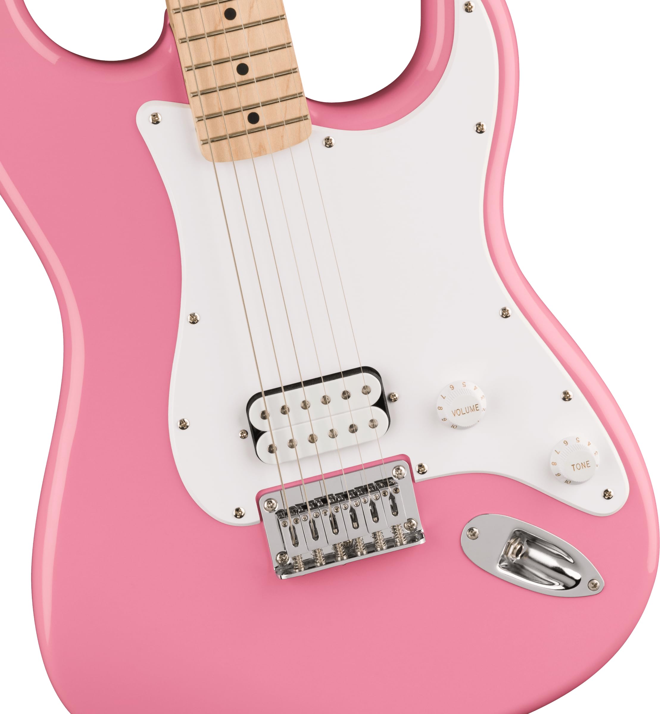 Squier Sonic Stratocaster HT H Electric Guitar, with 2-Year Warranty, Flash Pink, Maple Fingerboard, White Pickguard