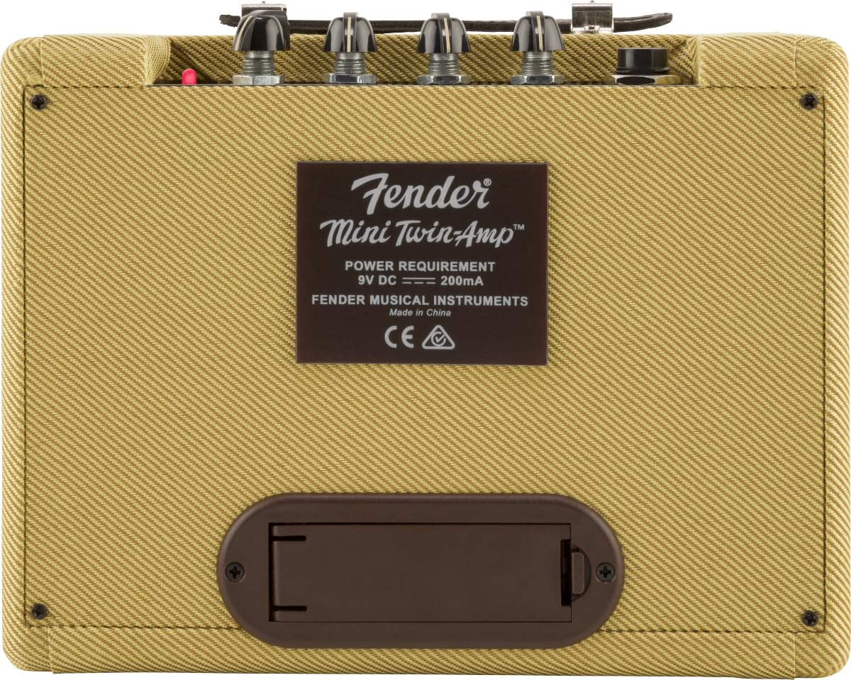 Fender Mini Deluxe Electric Guitar Amp, Portable Guitar Amp, 3 Watts, with 2-Year Warranty 7.48Dx11.42Wx3.54H Inches, Black