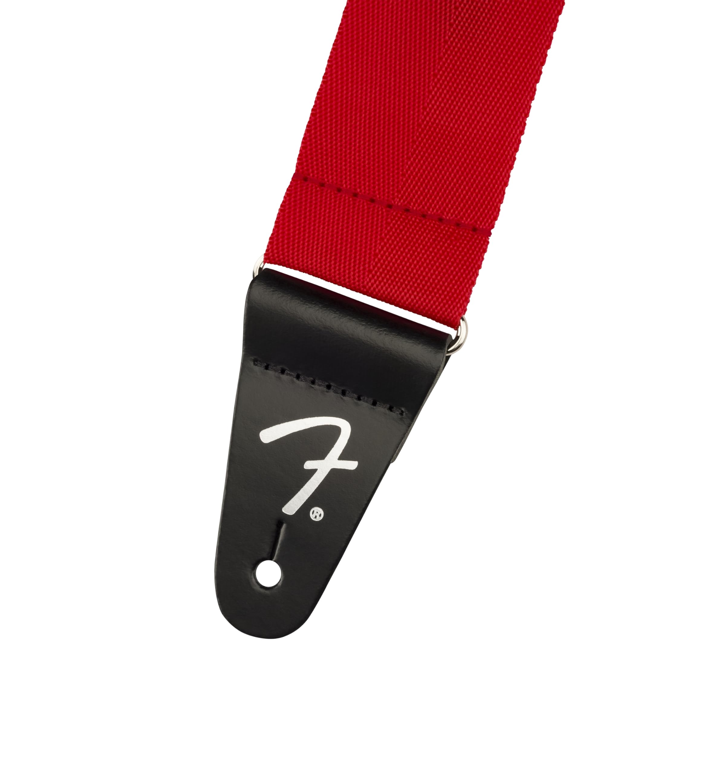 Fender polypropylene Guitar Strap, Guitar Accessories, Leather Ends, Red
