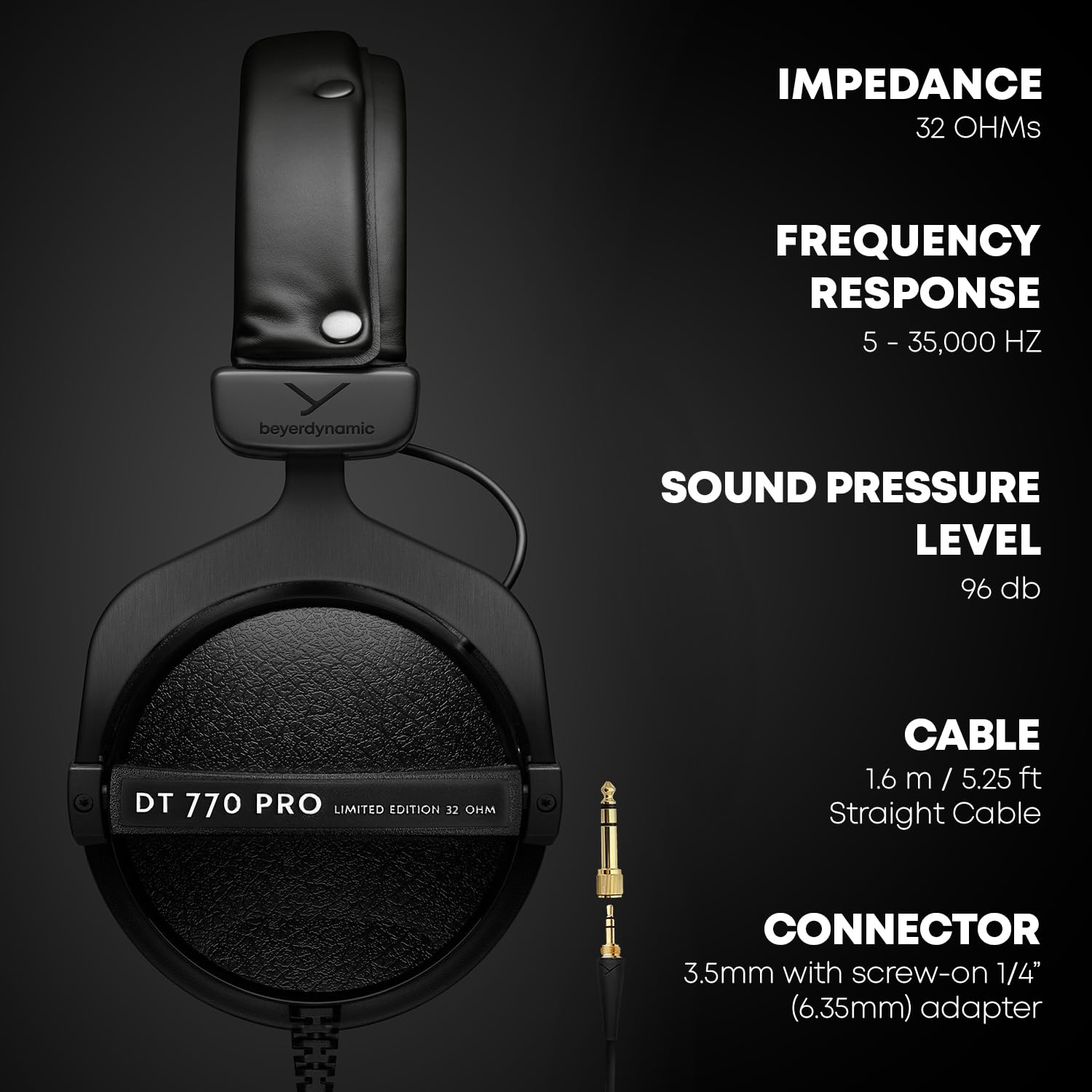 beyerdynamic DT 770 Pro 32 Ohm Studio Headphone, Grey (DT 770 Pro 32 Ohm Grey)