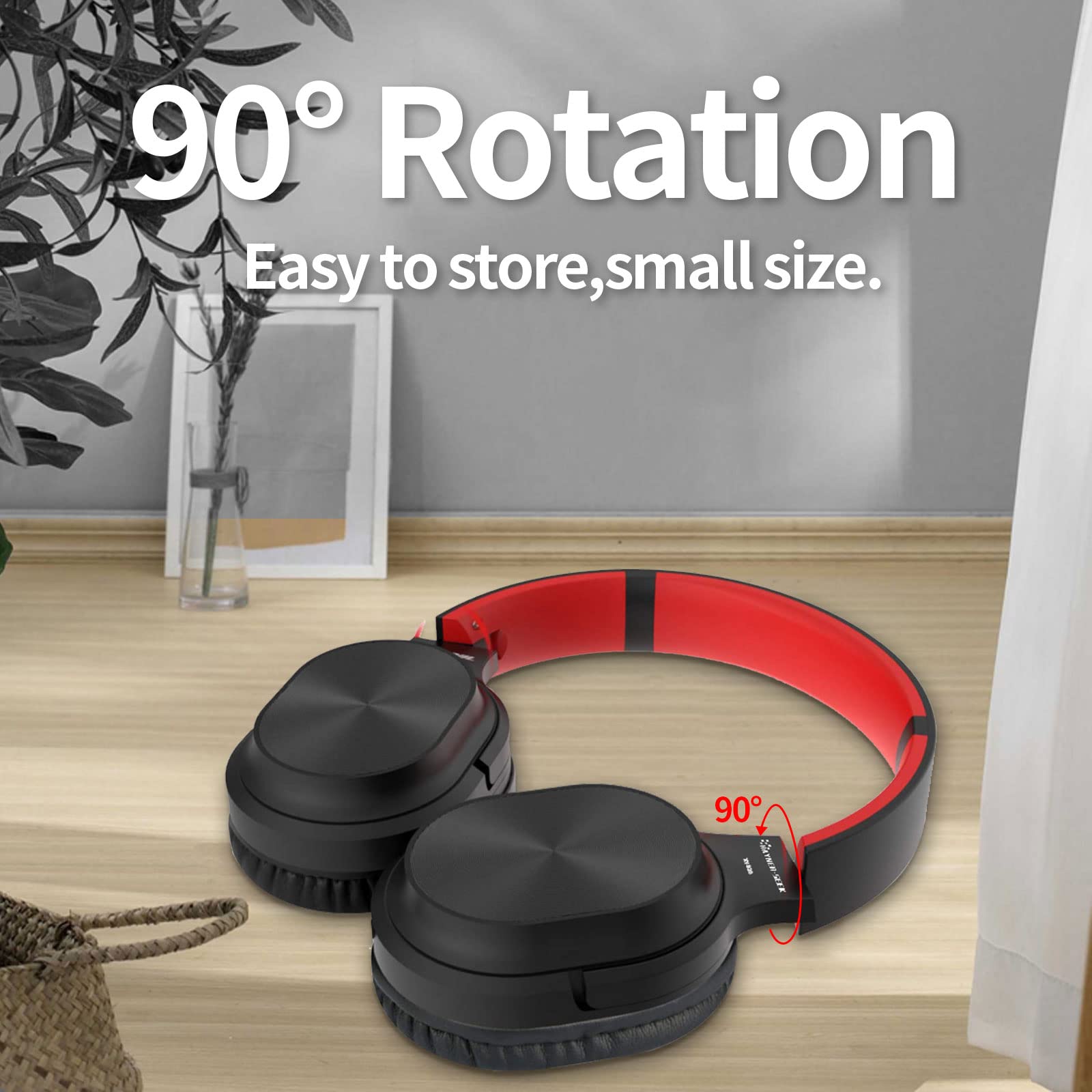 Hayner-Seek Studio Headphones with Microphone Over Ear Stereo Monitoring Closed Headphones for PC, Phone, Chatting, Music, DJ, P