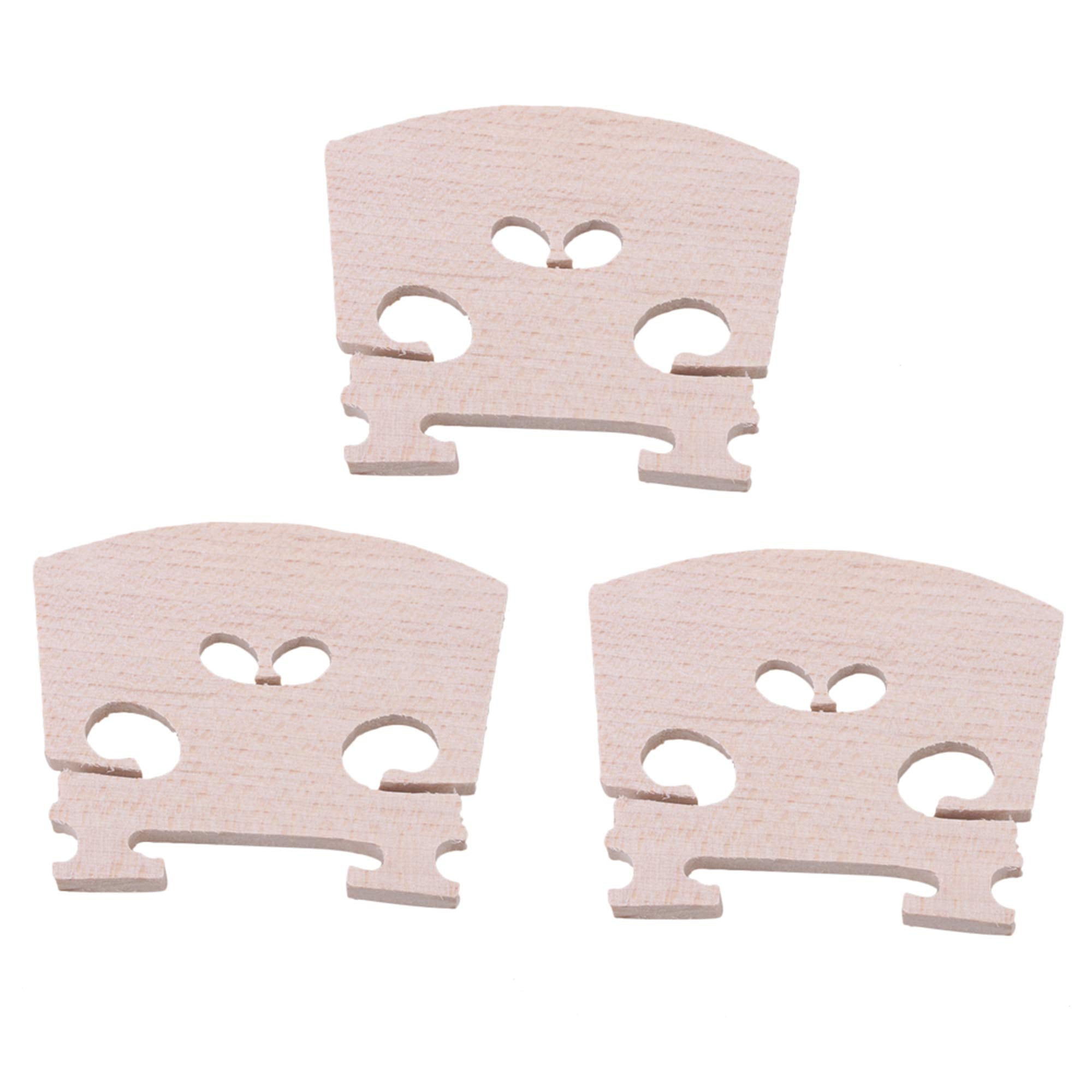 Bstinay 4/4 Full Size Violin Fiddle Bridge Burlywood Pack of 3