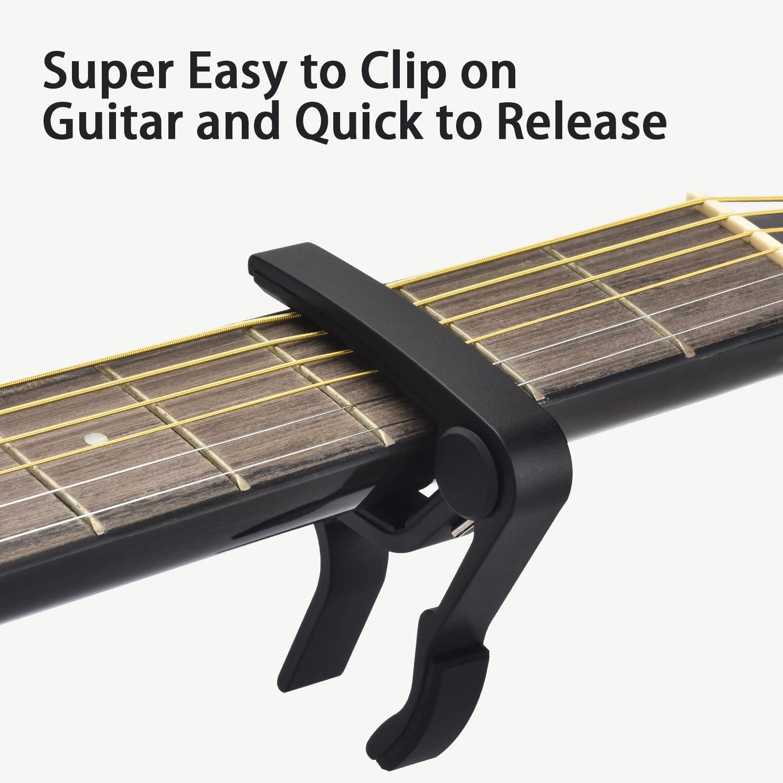 Guitar Capo, Capo for Acoustic Guitar, 2 Pack Guitar Capo for Electric Guitars, Bass, Buzzing-Free, Quick Release, Easy to Use,