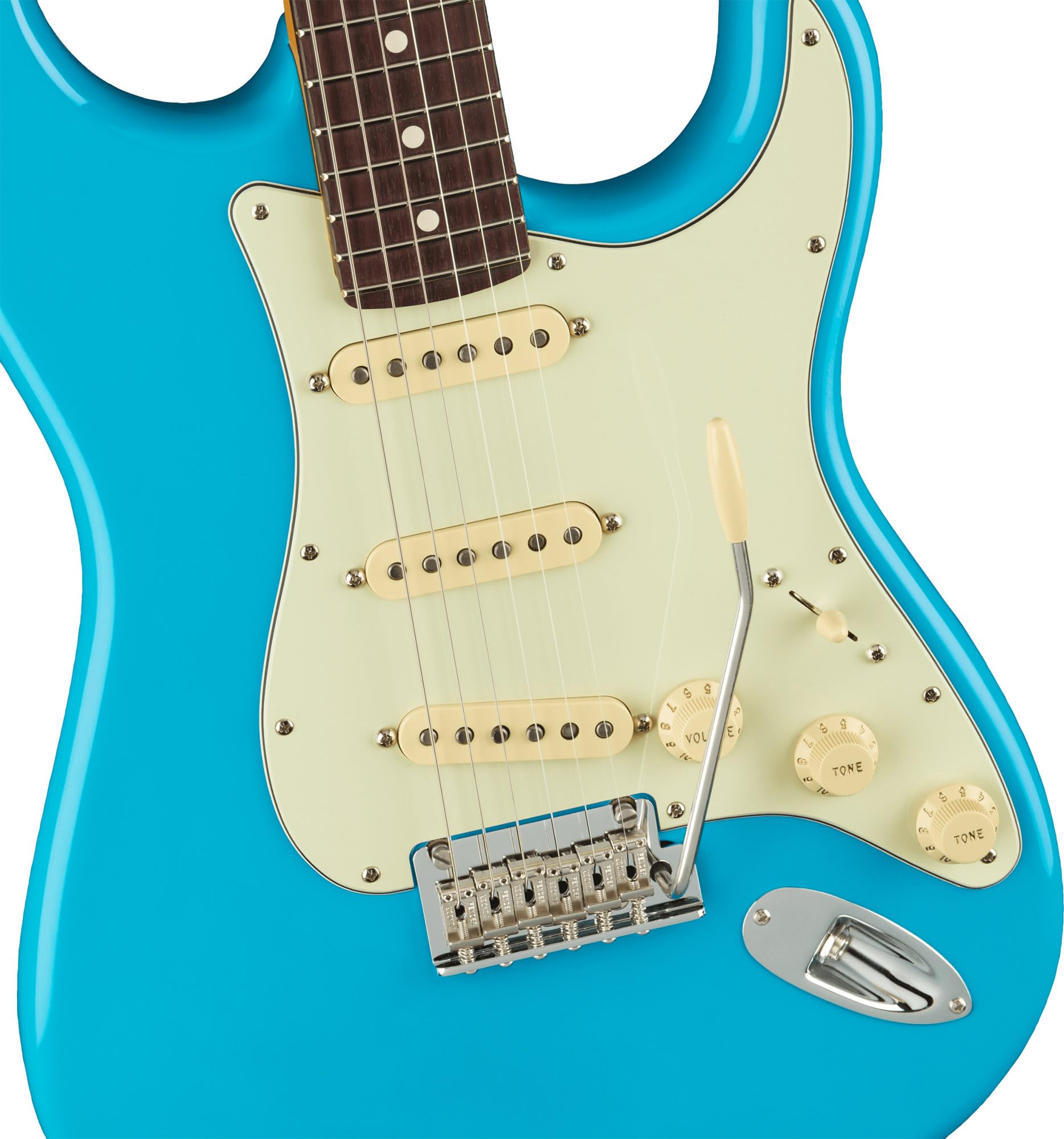 Fender American Professional II Stratocaster - Miami Blue Bundle with Case, Strap, Cable, and Guitar Cleaning Kit