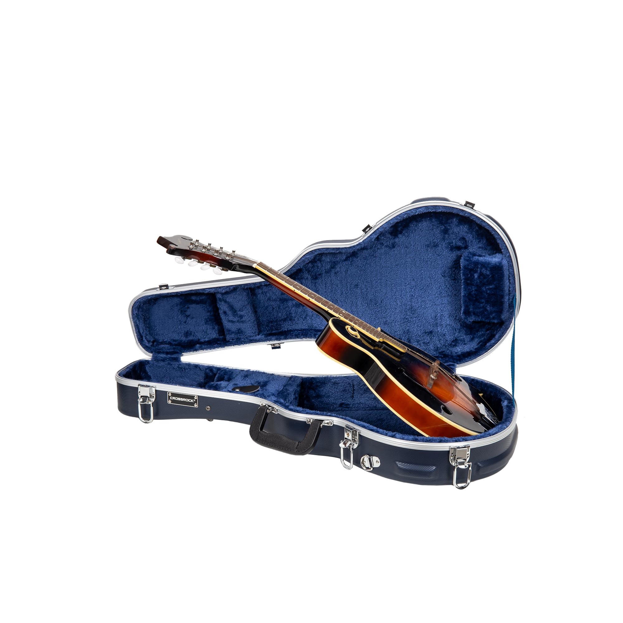 Crossrock, ABS Molded F-Style Mandolin Hard Shell Case, Blue (CRA861MFBL)