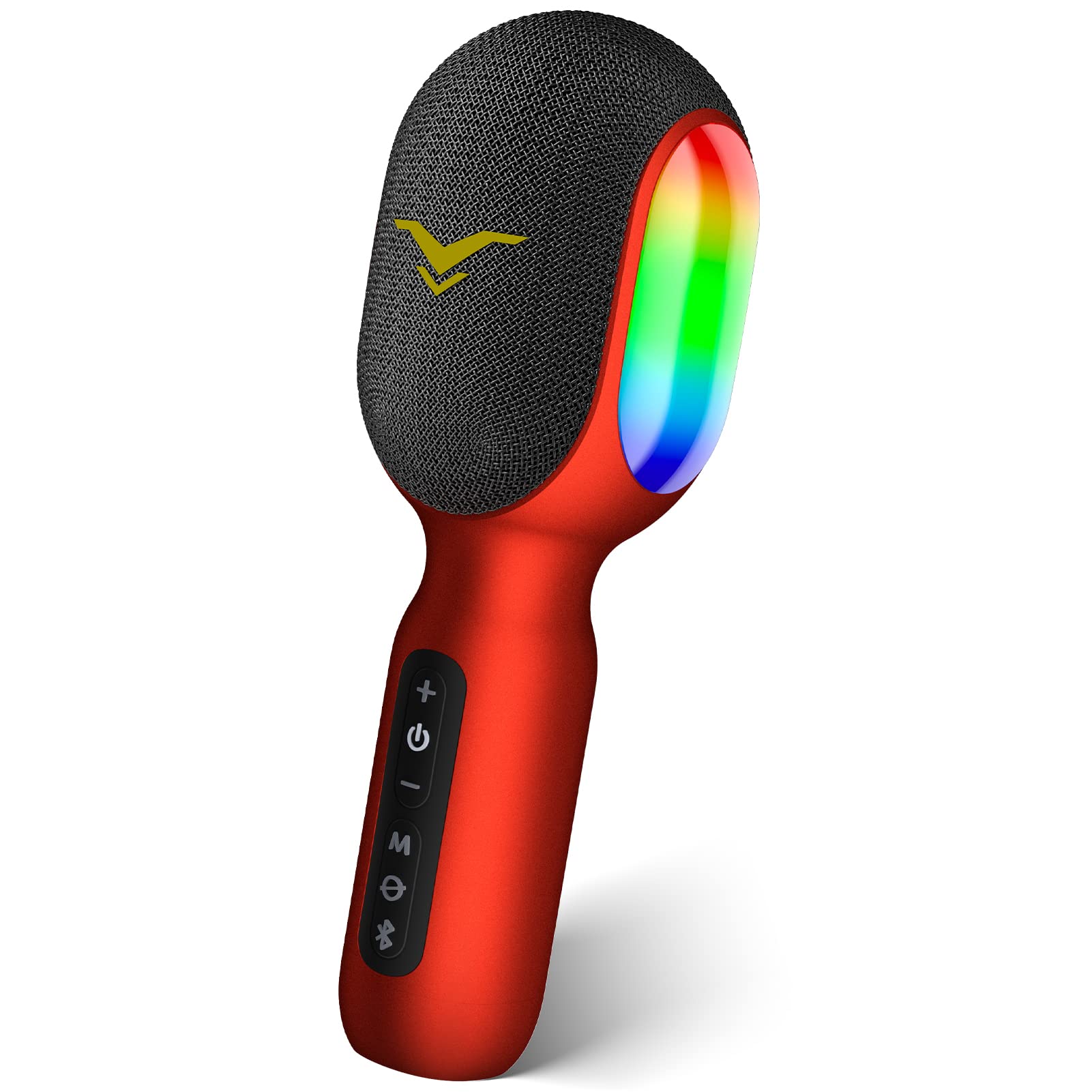 Wireless Bluetooth Karaoke Microphone, 5-in-1 Portable Handheld Mic Speaker with Dynamic RGB Lights, Mini Karaoke Machine for Ca