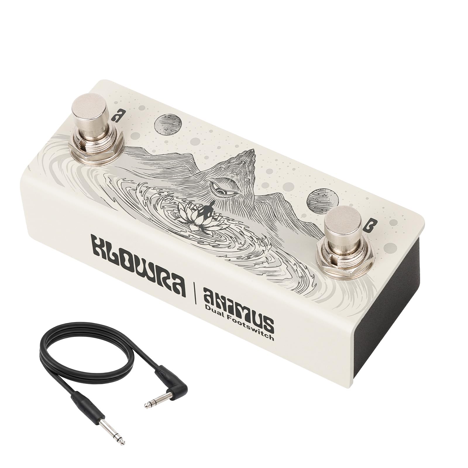 Klowra Animus Dual Momentary Footswitch Controller for Guitar Pedals, 1  TRS&2  TS Outputs to Control Up to 3 Pedals, Passive TR