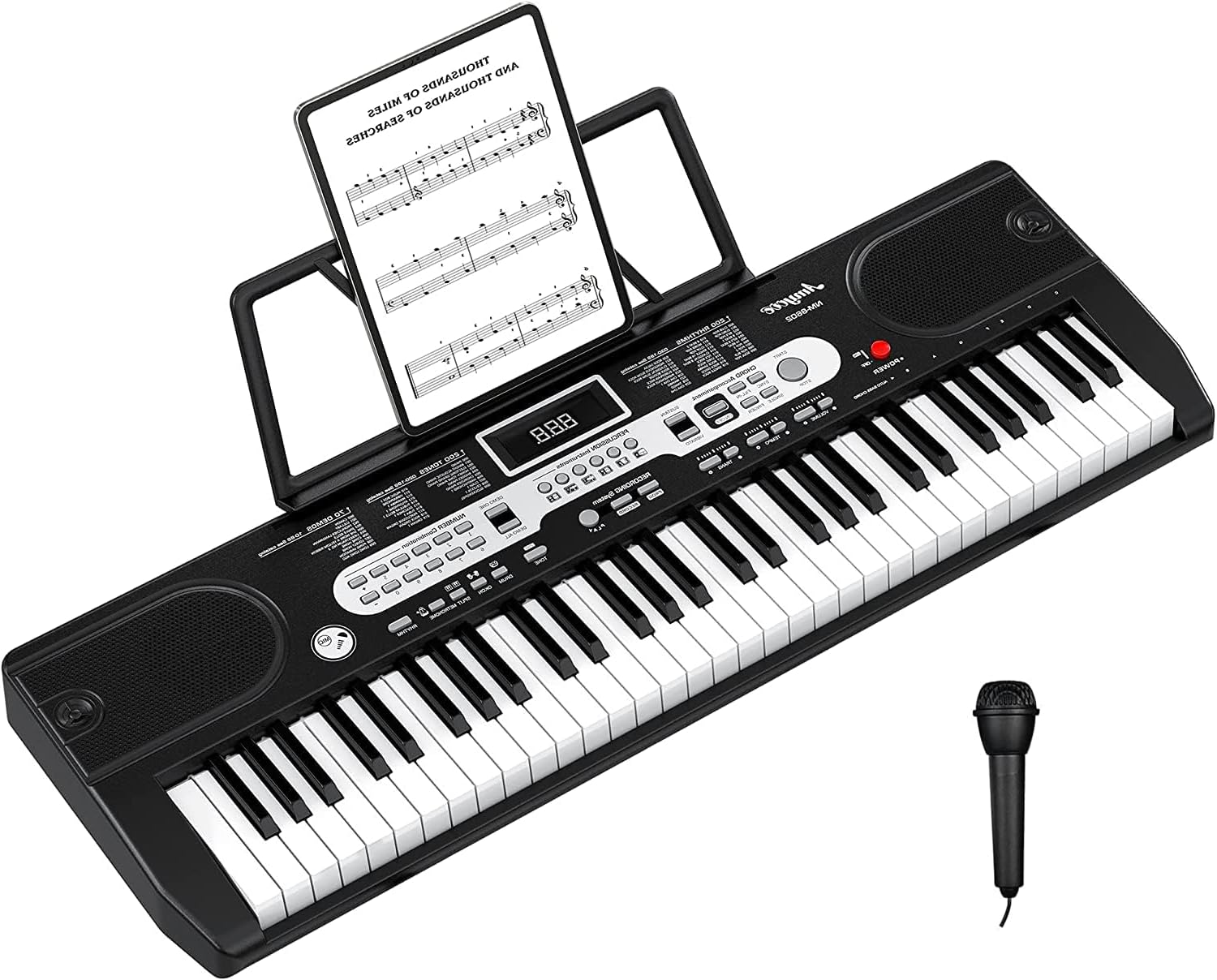 Senfot Keyboard Piano 61 Key, Portable Electric Piano Keyboard, With Headphones and Microphone, Carrying Bag for Easy Transporta