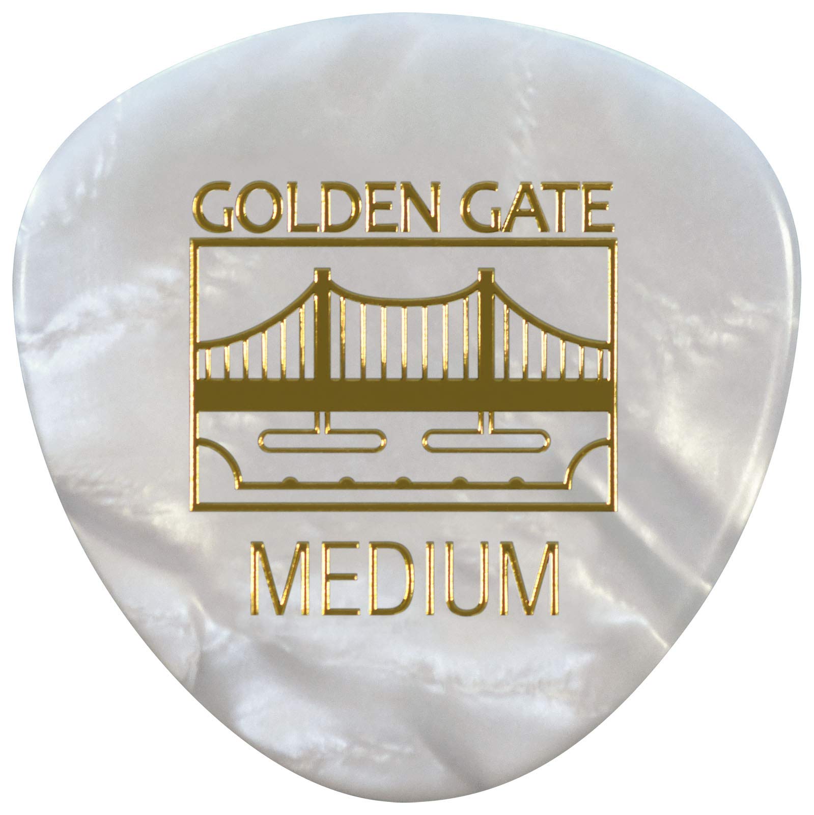 Golden Gate Mp-425 Deluxe Flat Pick - Rounded Triangle - Pearloid - Medium