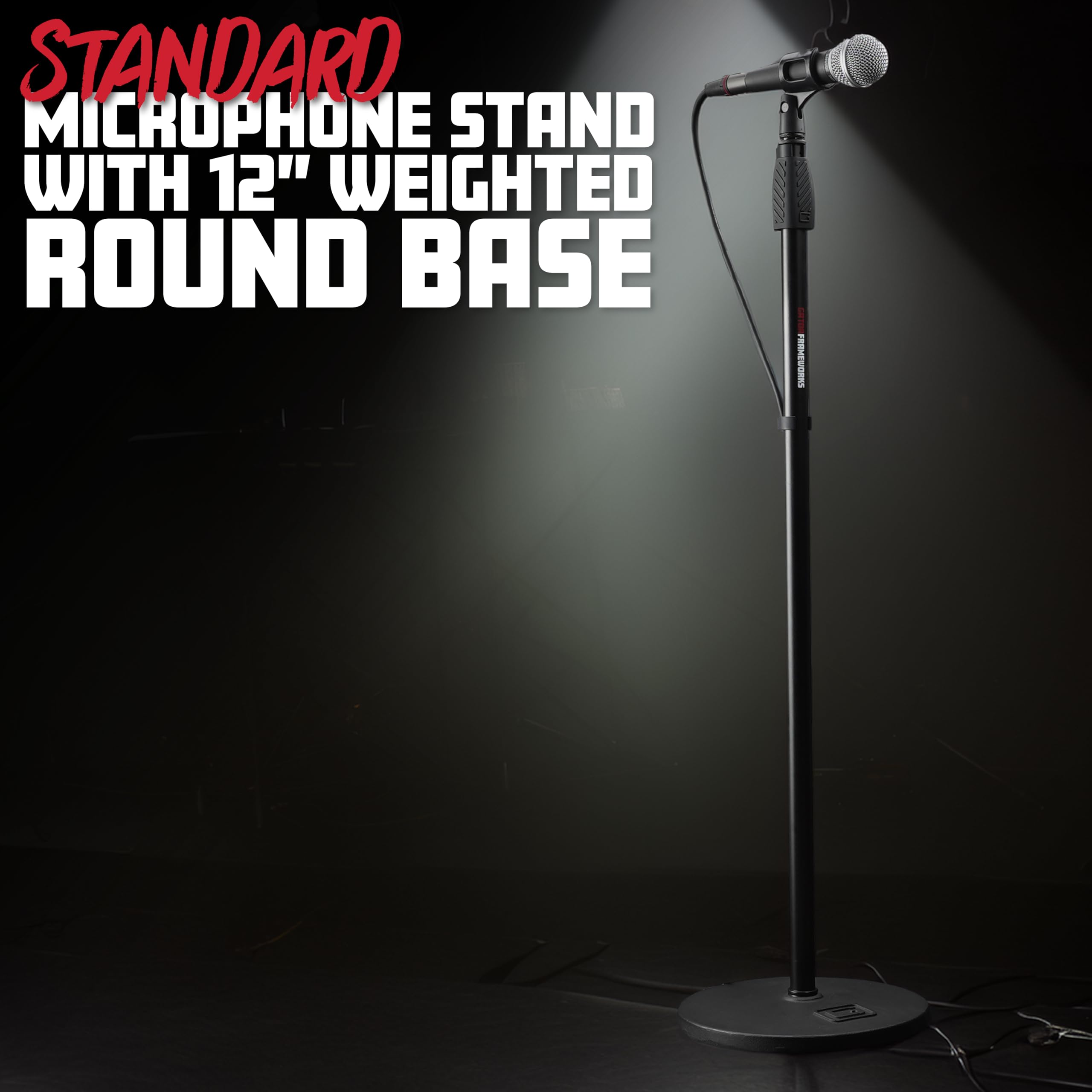 Frameworks Roundbase Mic Stand with 12'' Round Base and Standard Twist Clutch