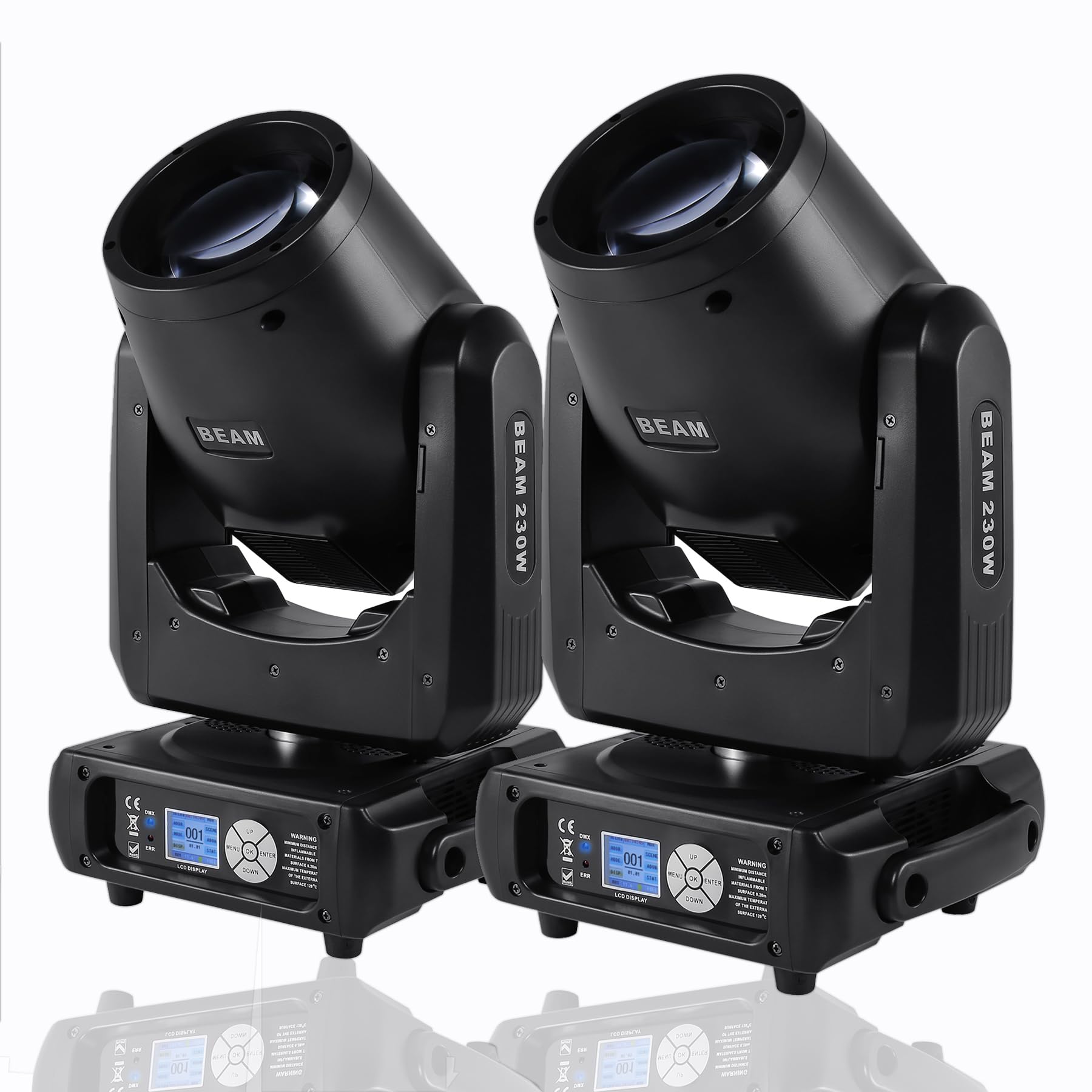Ridgeyard 7R 230W Beam Moving Head Light DJ Lights DMX512 Beam Zoom 8+16 Prisms W/14 Colors 14 Gobos 16CH/20CH Stage Lighting fo