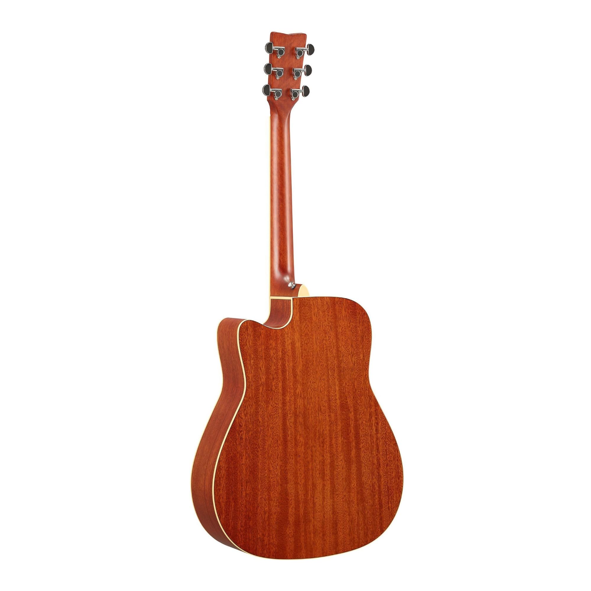 Yamaha FGC-TA Dreadnought Cutaway Transacoustic Guitar w/ Chorus and Reverb, Brown Sunburst