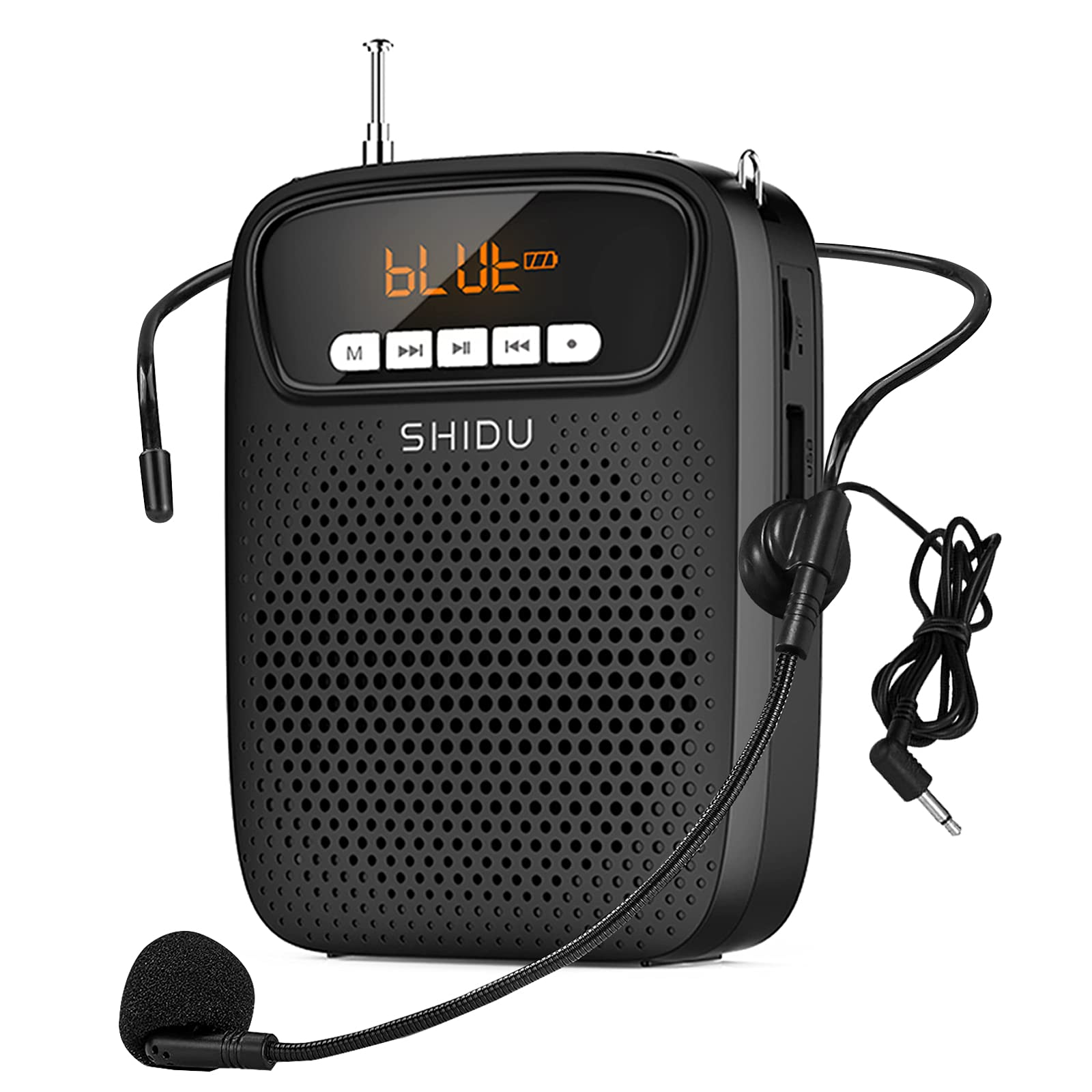 Portable Mini Voice Amplifier Wired Headset Microphone Speaker Set for Teachers 15W Rechargeable Lightweight Personal Mic for Cl