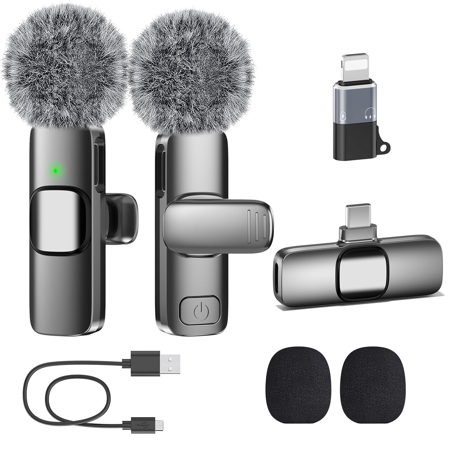 Luteti Digital Mini Portable Recording Clip Mic, Lapel Microphone, Mini Microphone For Iphone/Ipad/Android Phone/Laptop