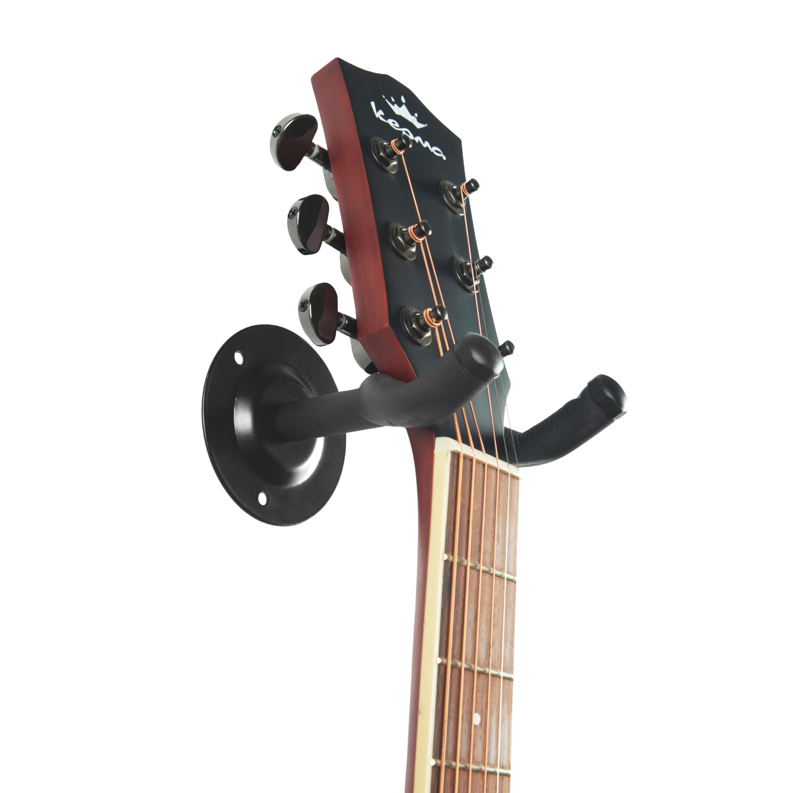 Amazon Basics Alloy Steel Guitar Wall Hanger/Mount With Fittings/Accessories, Black