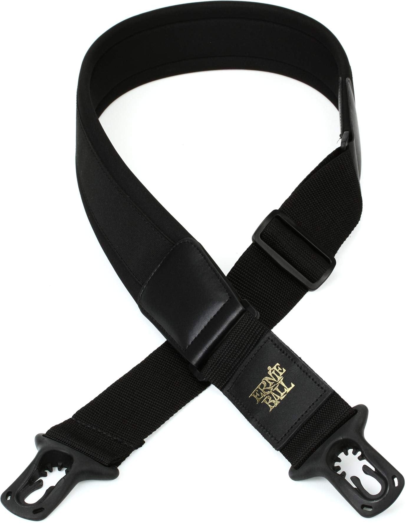 Ernie Ball Neoprene Polylock Comfort Guitar Strap, Black, Regular (P04145)