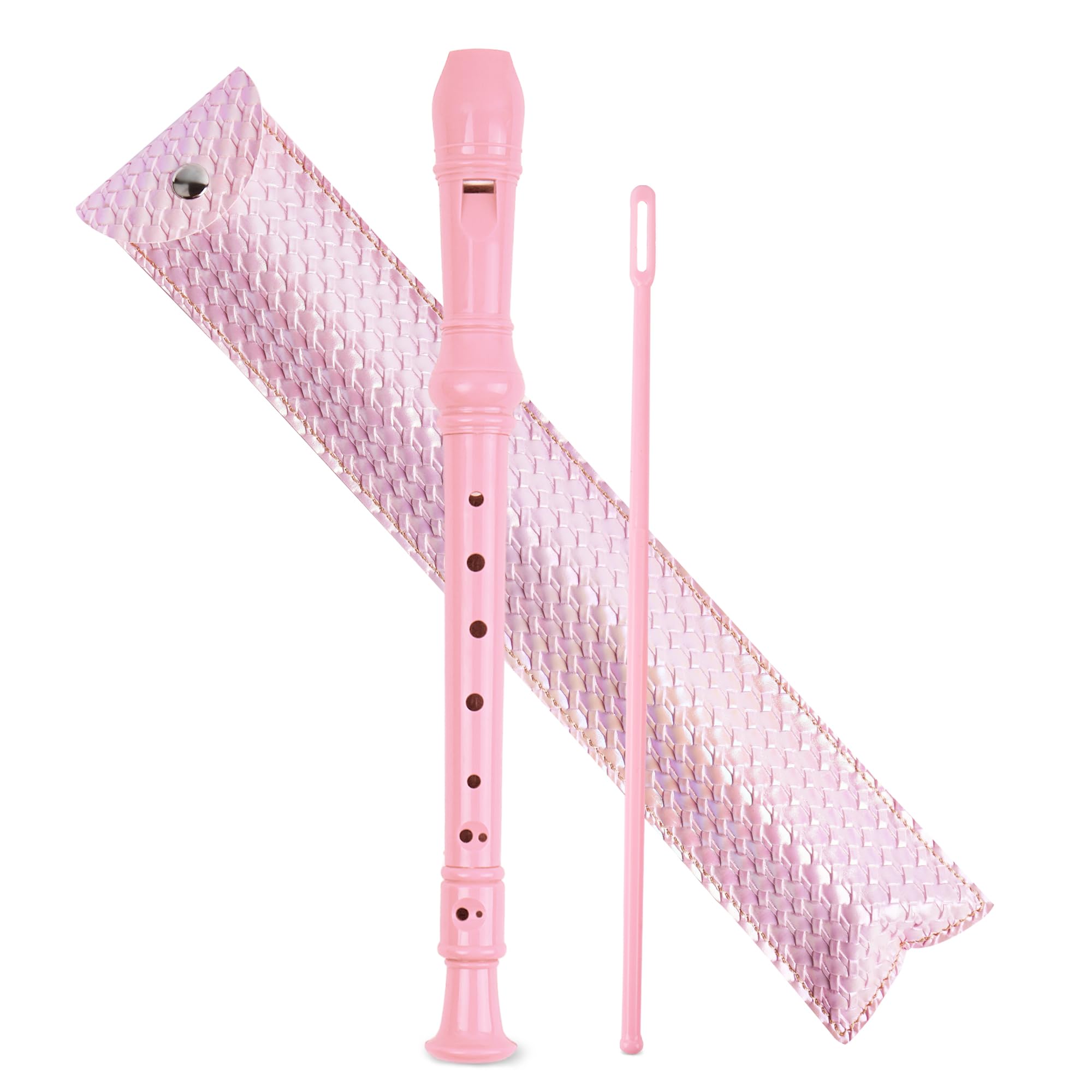 Jasenna Recorder Instrument for Beginner Adults,8-Hole Soprano Descant Recorder Music Flute with with Cleaning Rod & Leather Cas