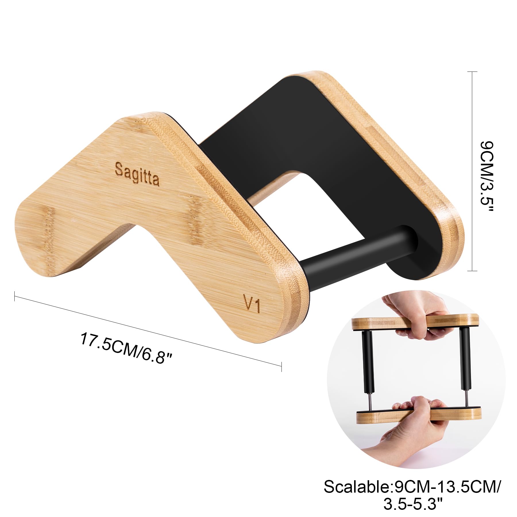 ENO MUSIC Portable Solid Wood Guitar Stand for Acoustic and Folk Guitars