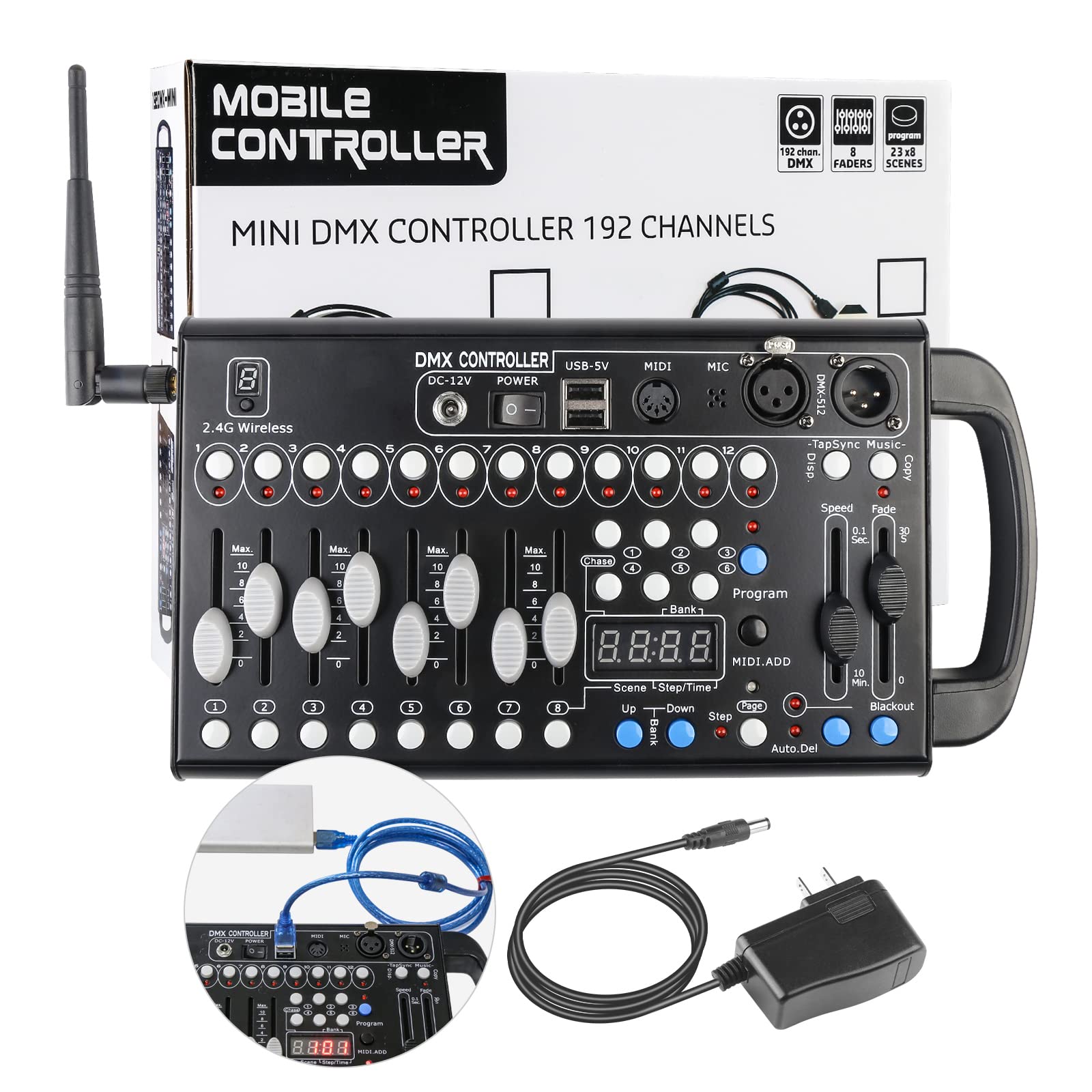 Dmx Controller For Dj Lights, 192 Channel Dmx Light Controller For Live House, Dmx 512 Controller For Light Shows, Dmx Controlle