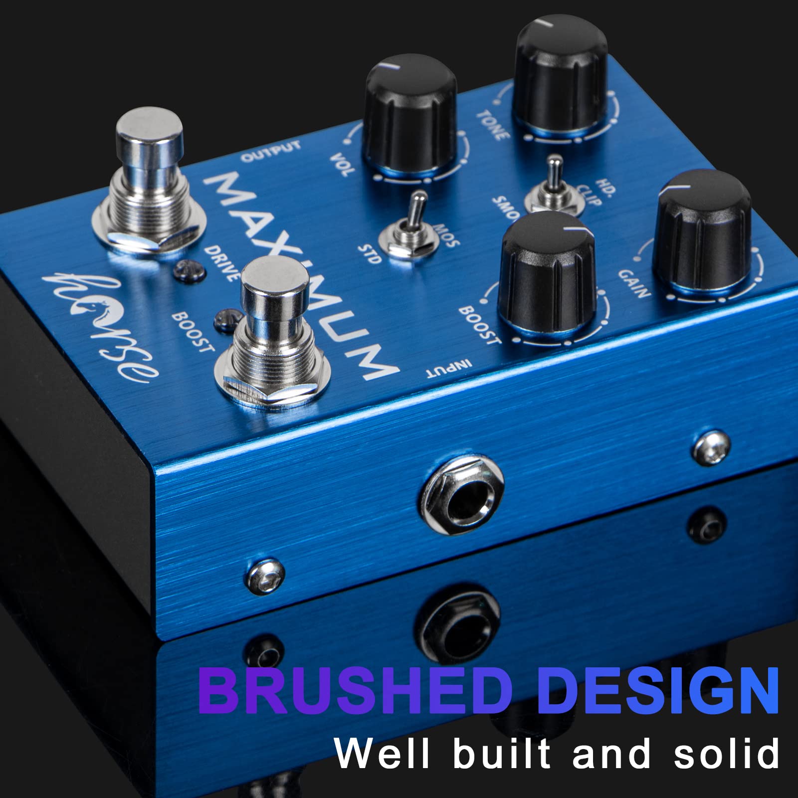 Maximum Guitar Pedal, Overdrive Dual Channel Pedal Clean, and Wild Effect for Electric Guitar