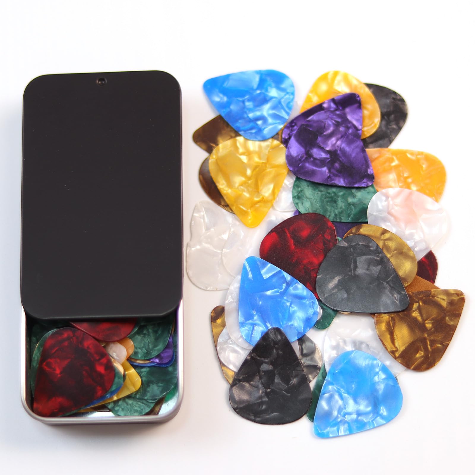 Medium Guitar Picks With Case,48 Pcs Fishkonw Guitar Picks For Acoustic Guitar,Thin,Medium,Heavy Guitar Pic For Bass Guitar