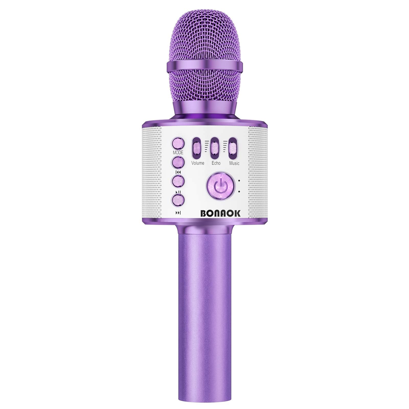 Bonaok Wireless Bluetooth Karaoke Microphone, 3-In-1 Portable Handheld Mic Speaker Machine For All Smartphones, For Girls Boys K