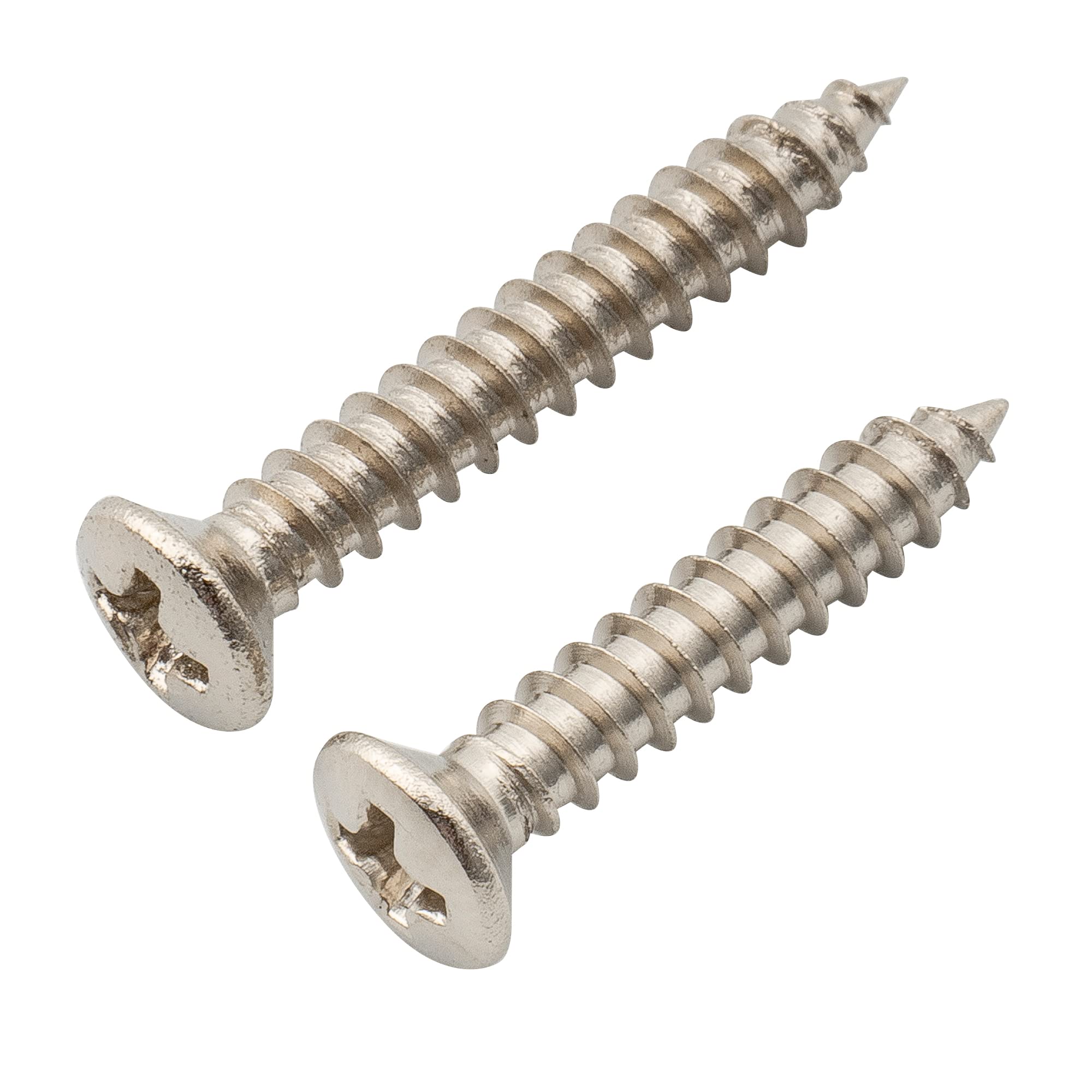 Musiclily Ultra 2.5x15mm and 2.5x18mm Stainless Steel Countersunk Mounting Screws Set for Electric Guitar Bass Humbucker Pickup