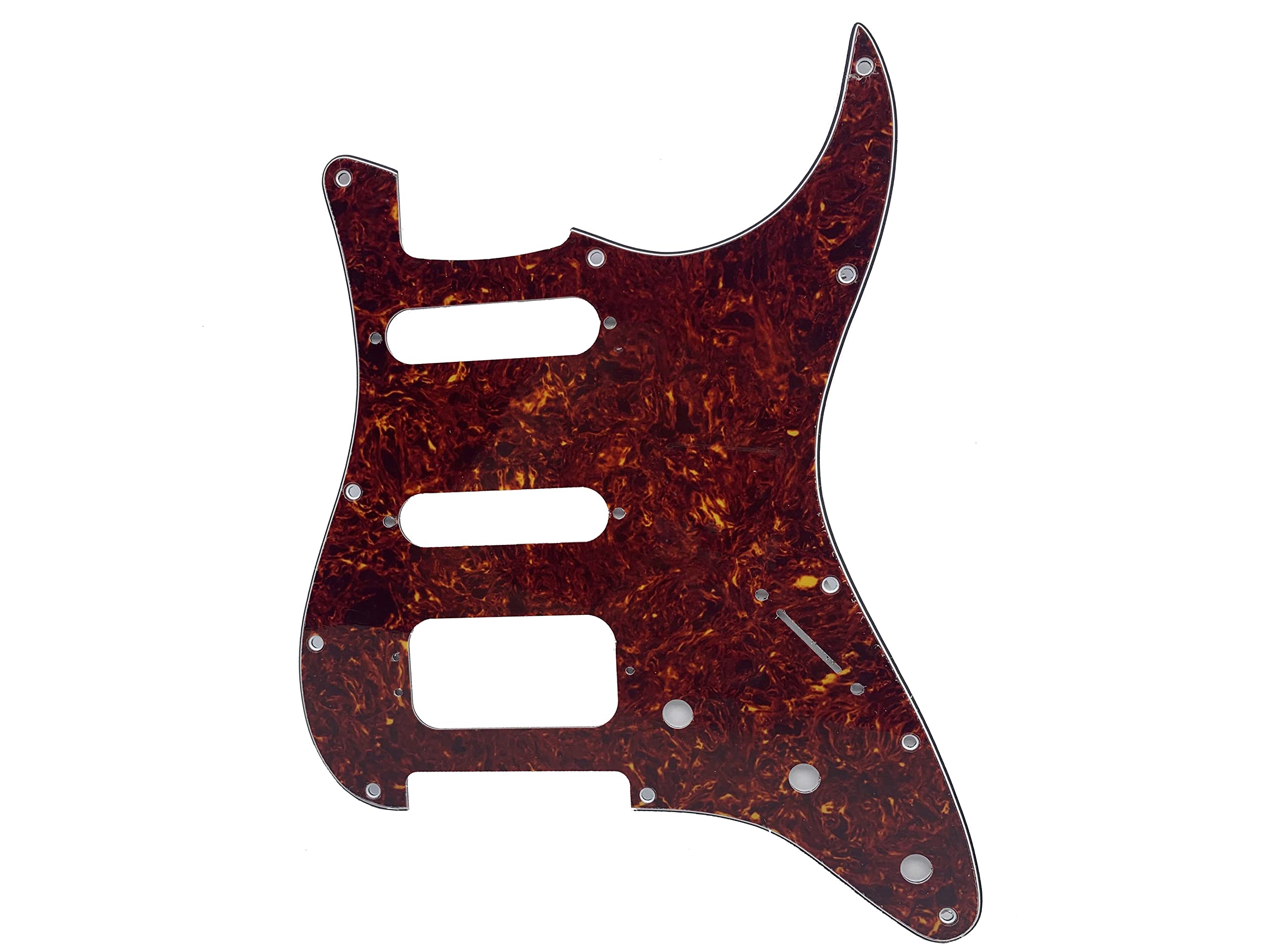 Dopro 11-Hole Strat Hss Guitar Pickguard 3-Screw Humbucking Pickup Mount Fits American Fender Stratocaster Vintage Tortoise