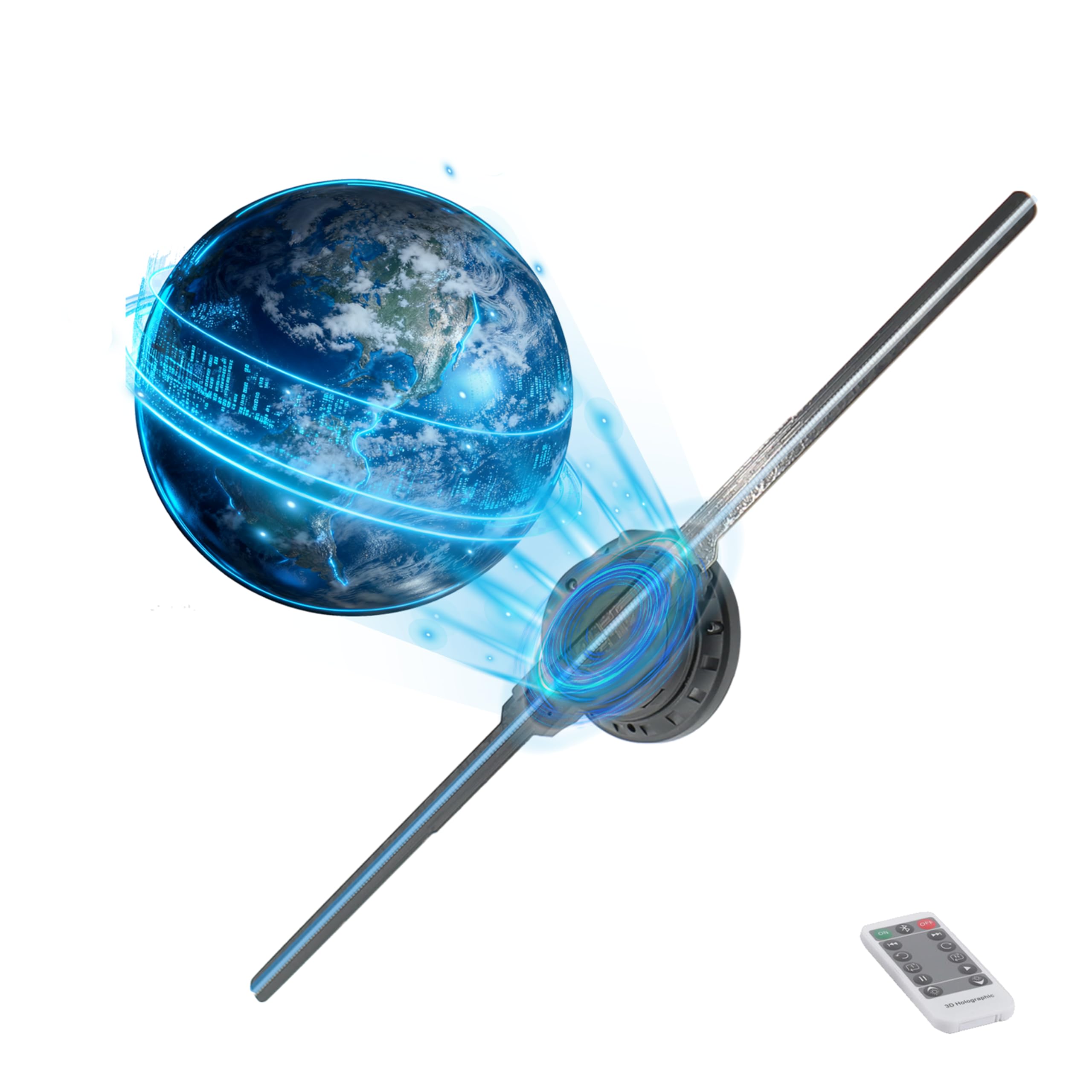 3DhologramFan 19.7 Holographic Projector Advertising Display HD LED 3d Holographic Christmas Tree for Christmas, Halloween, Busi