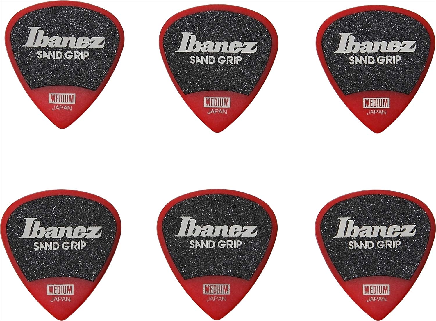 Ibanez Grip Wizard Series Sand Grip Pick Pa16Msg-Rd Red With Anti-Slip Material