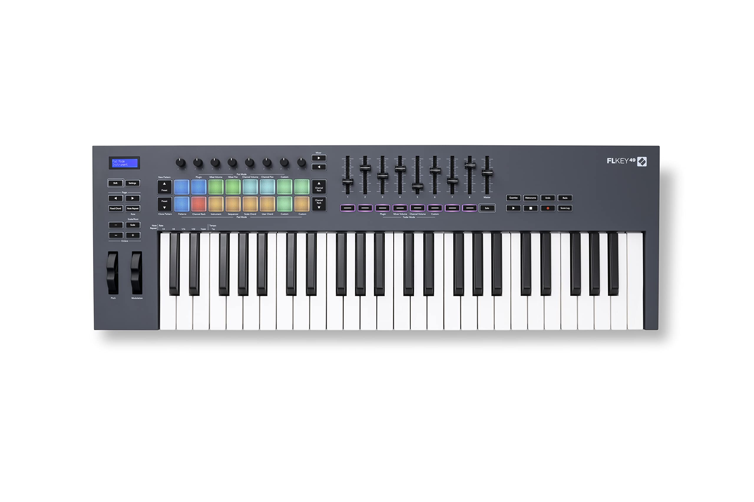 Novation FLkey 49 MIDI Keyboard - Seamless FL Studio Integration with Chord Mode and Scale Mode. All the software you need for M