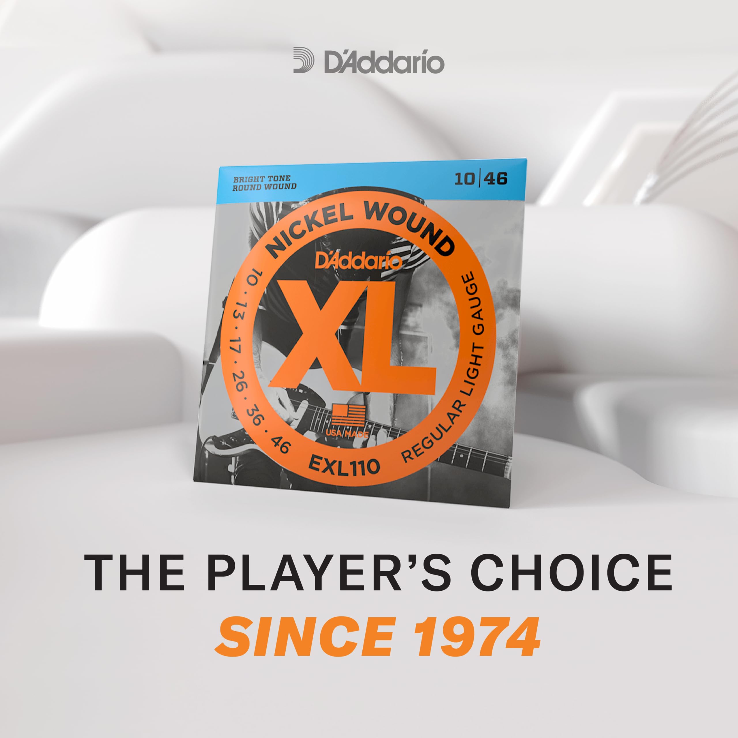 D'Addario Guitar Strings - XL Nickel Electric Guitar Strings - EXL110BT - Perfect Intonation, Consistent Feel, Reliable Durabili