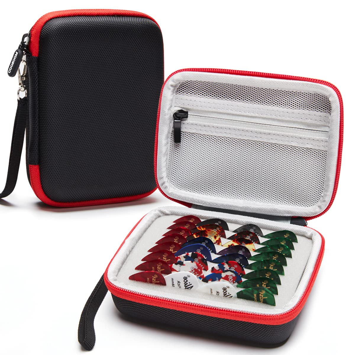 Coozoom Guitar Pick Holder Case Compatible For Fender, Chromacast, D'Addario, Jim Dunlop, Bolopick, Unlp Musical Instrument Guit