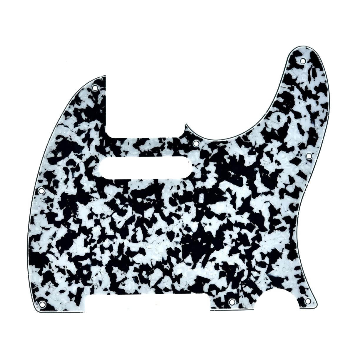 Kaish 8 Hole Tele Style Pickguard Tl Guitar Pick Guard Scratch Plate For Tele/Telecaster Black/White Agate
