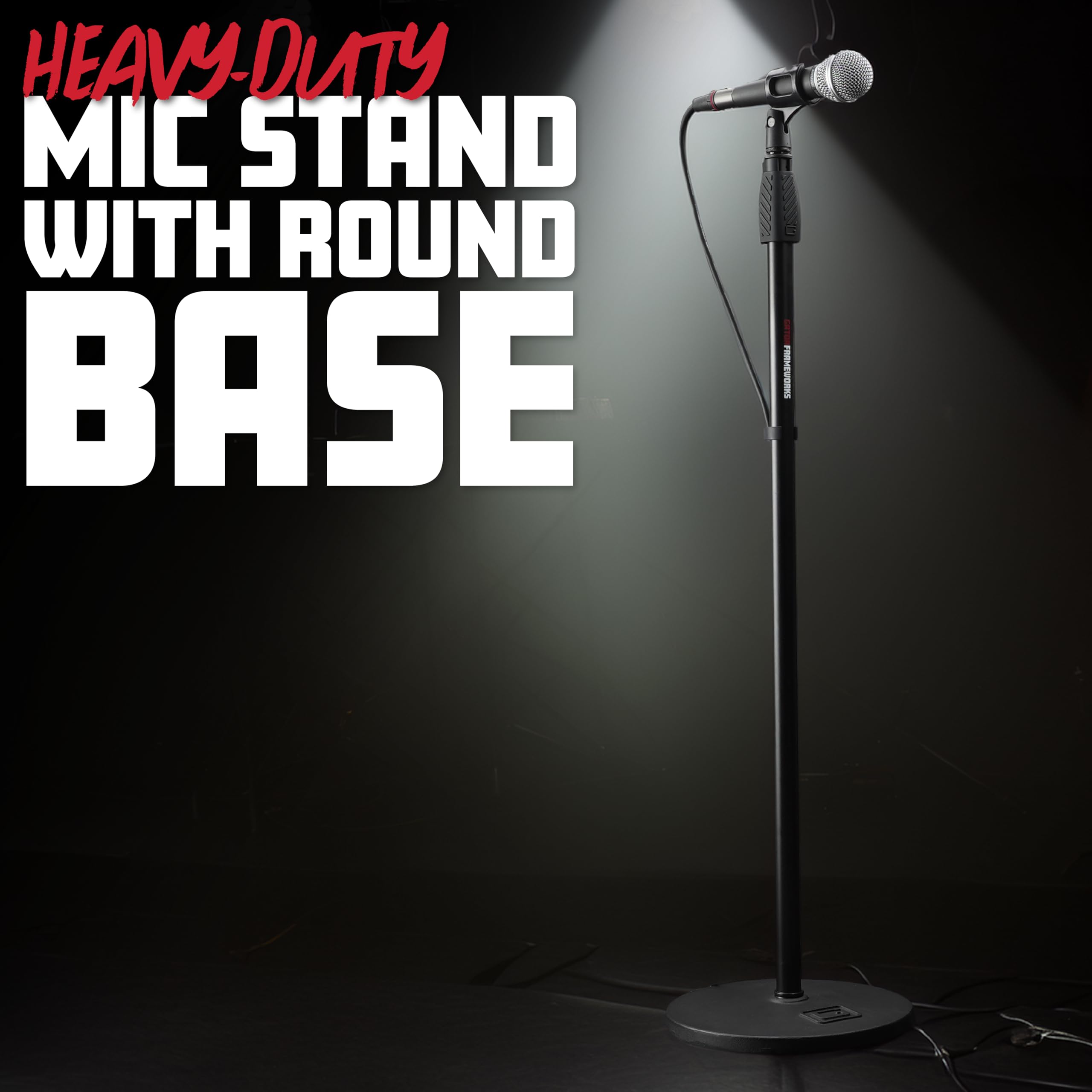Frameworks Roundbase Mic Stand with Standard Twist Clutch and 10'' Base
