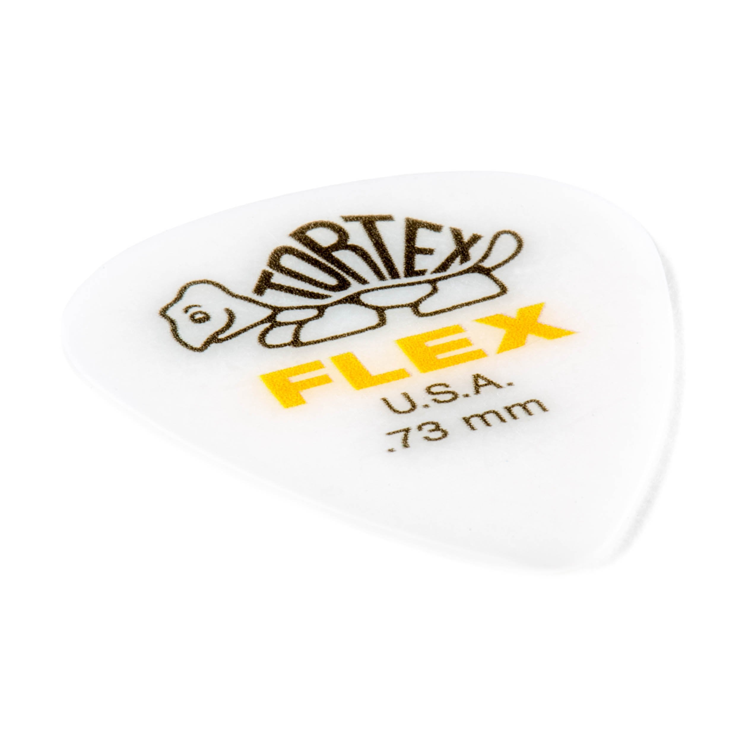 Jim Dunlop Dunlop Tortex Flex Standard .73mm Yellow Guitar Pick-72 Pack (428R.73)