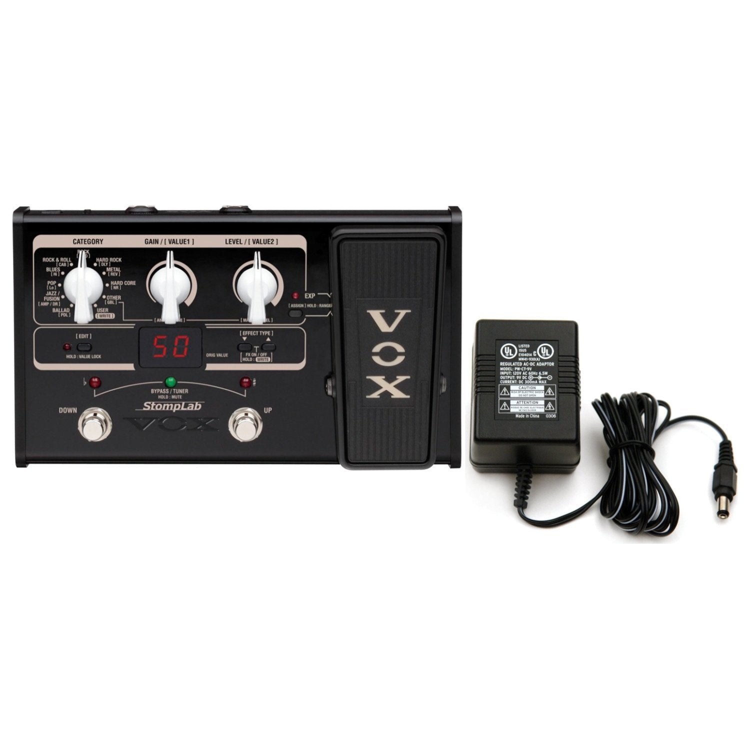 Vox Stomplab Iig 2G Guitar Multi-Effects Pedal W/Built-In Expression Pedal And Power Supply