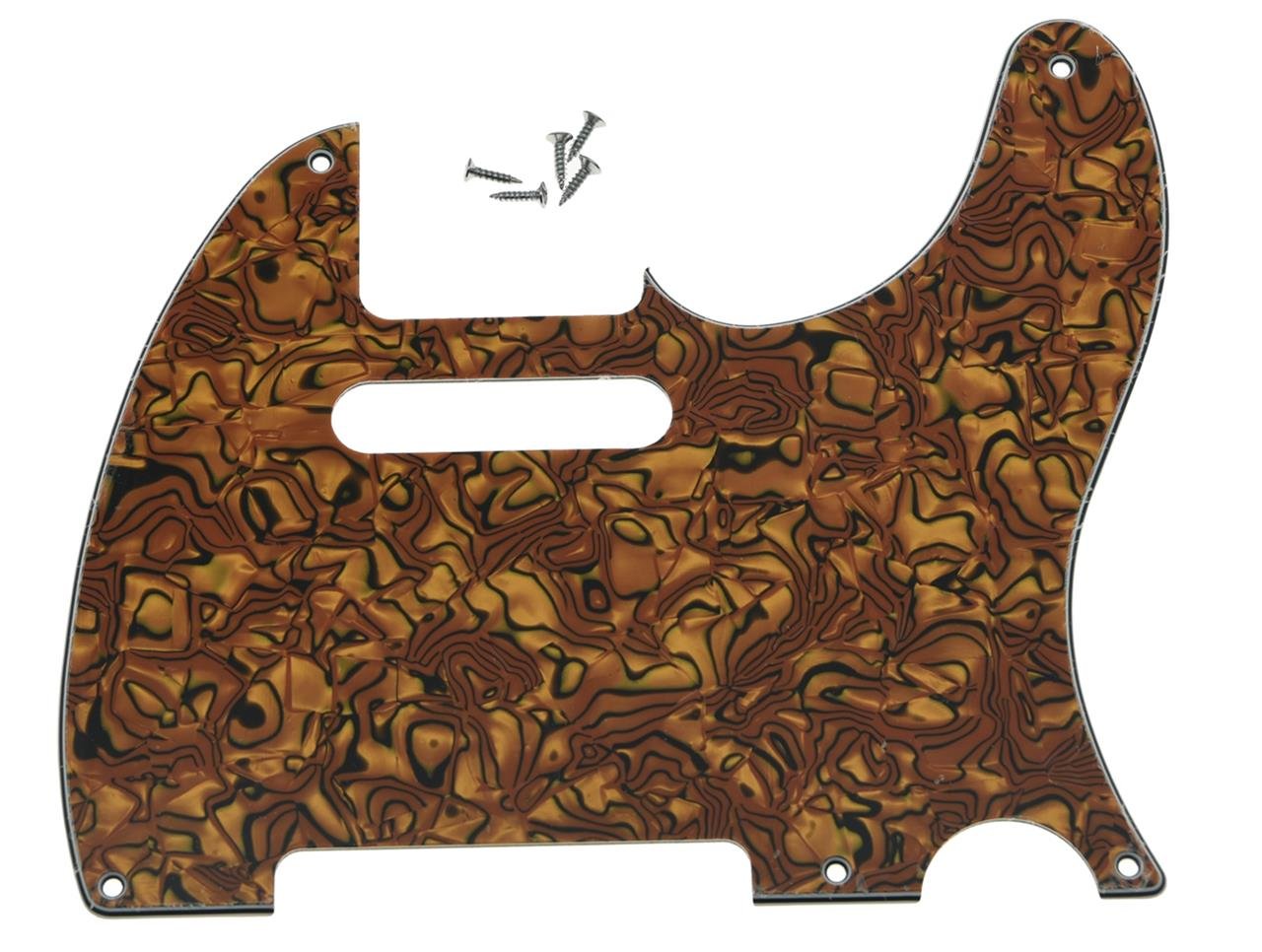 Kaish American Vintage 5 Hole Tele Pickguard Tl Guitar Pick Guard Scratch Plate For Tele/Telecaster Tiger Stripe