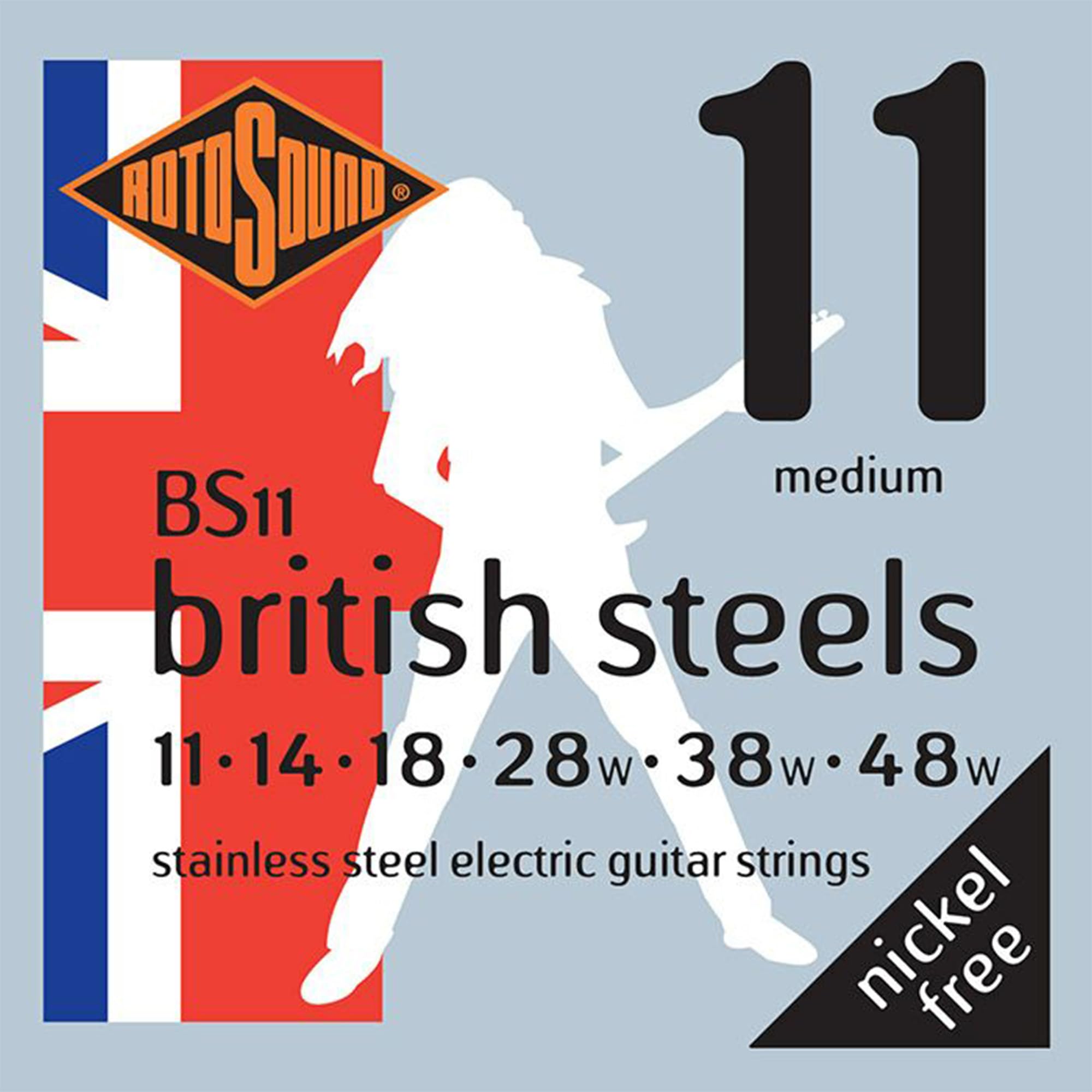 Rotosound Bs11 British Steel Electric Guitar Strings (11-48)