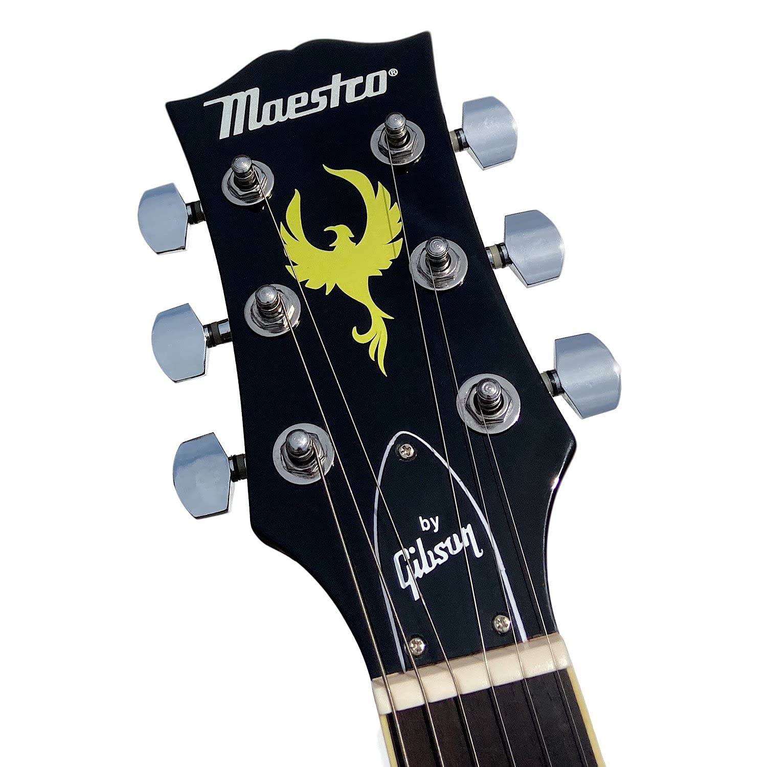 Inlay Sticker for Guitar Headstock - Phoenix Bird - Gold