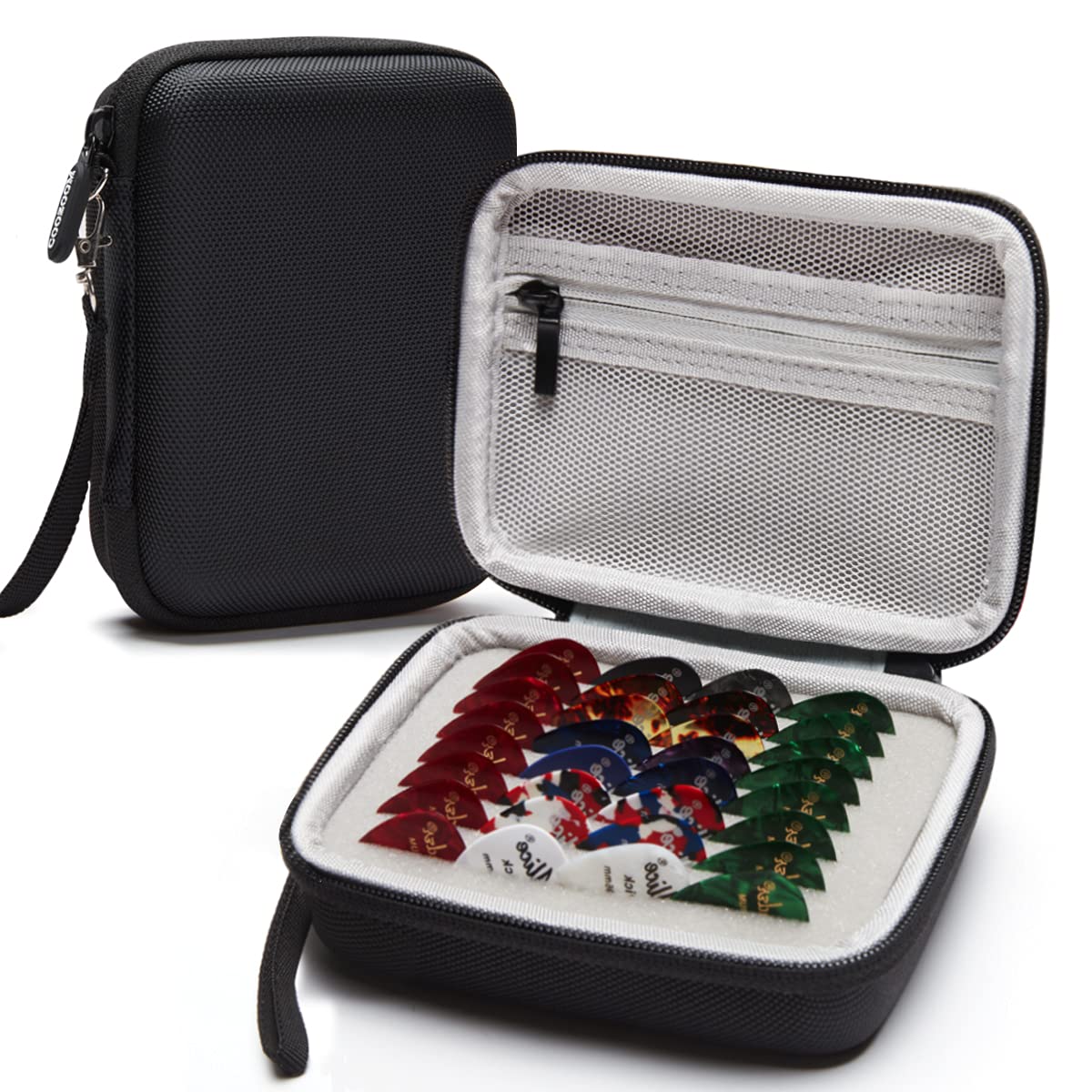 Coozoom Guitar Pick Holder Case Compatible For Fender, Chromacast, D'Addario, Jim Dunlop, Bolopick, Unlp Musical Instrument Guit