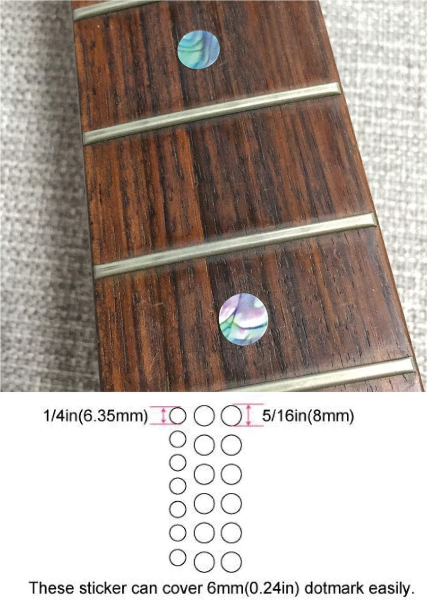 Inlay Sticker Fret Markers For Guitars & Bass - Custom Dots - Abalone ...