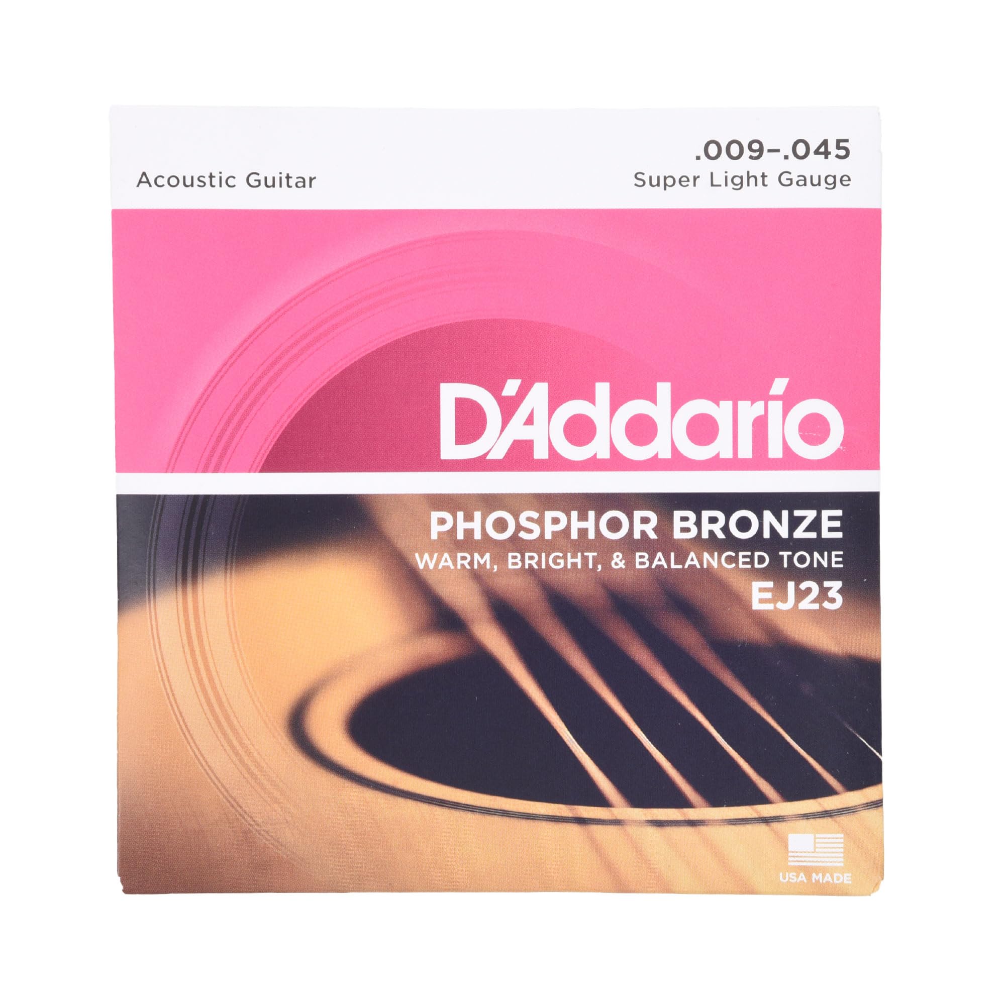 D'Addario Guitar Strings - Phosphor Bronze Acoustic Guitar Strings - Ej23 - Rich, Full Tonal Spectrum - For 6 String Guitars - S
