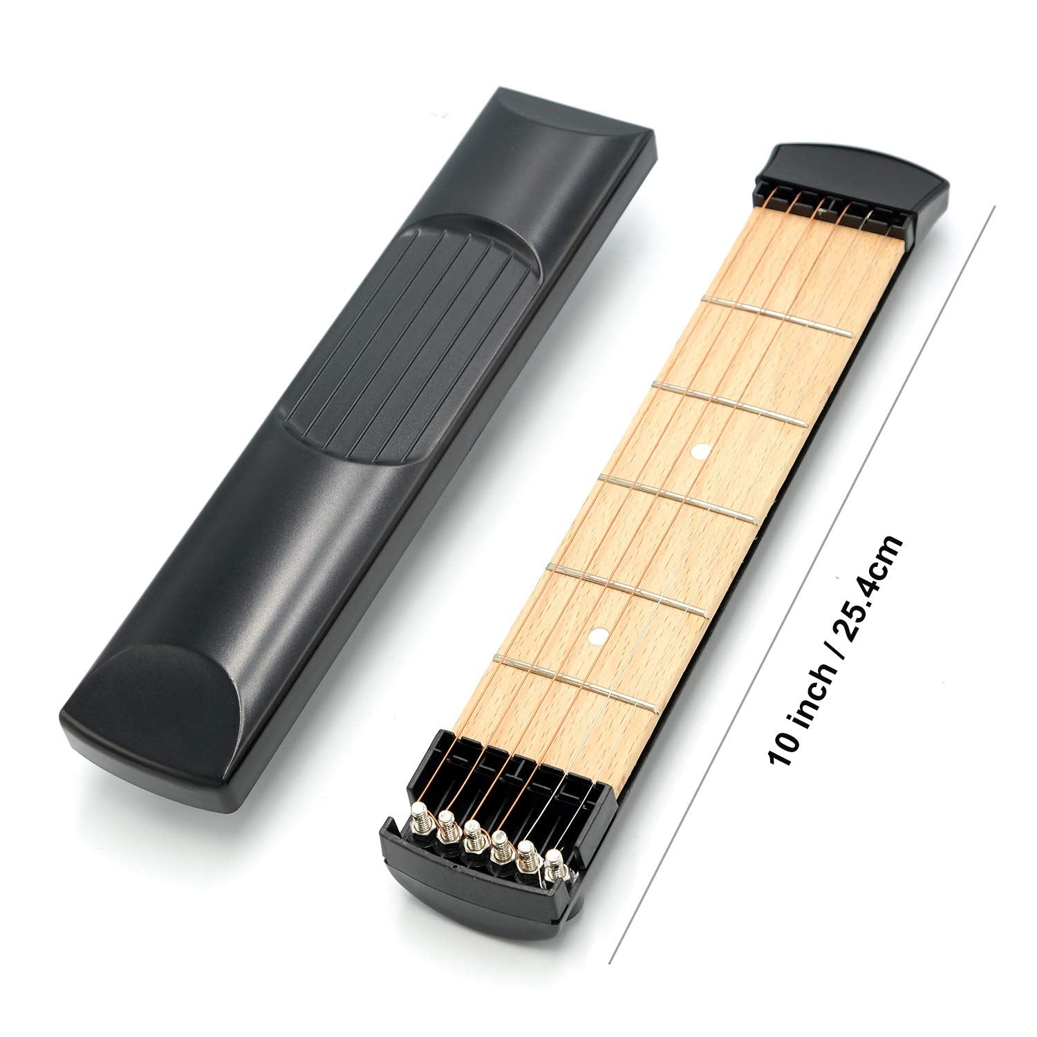 GOSONO Pocket Acoustic Guitar Practice Tool 6 String Fingerboard 6 Fret Chord Trainer Portable Gadget (version 1)