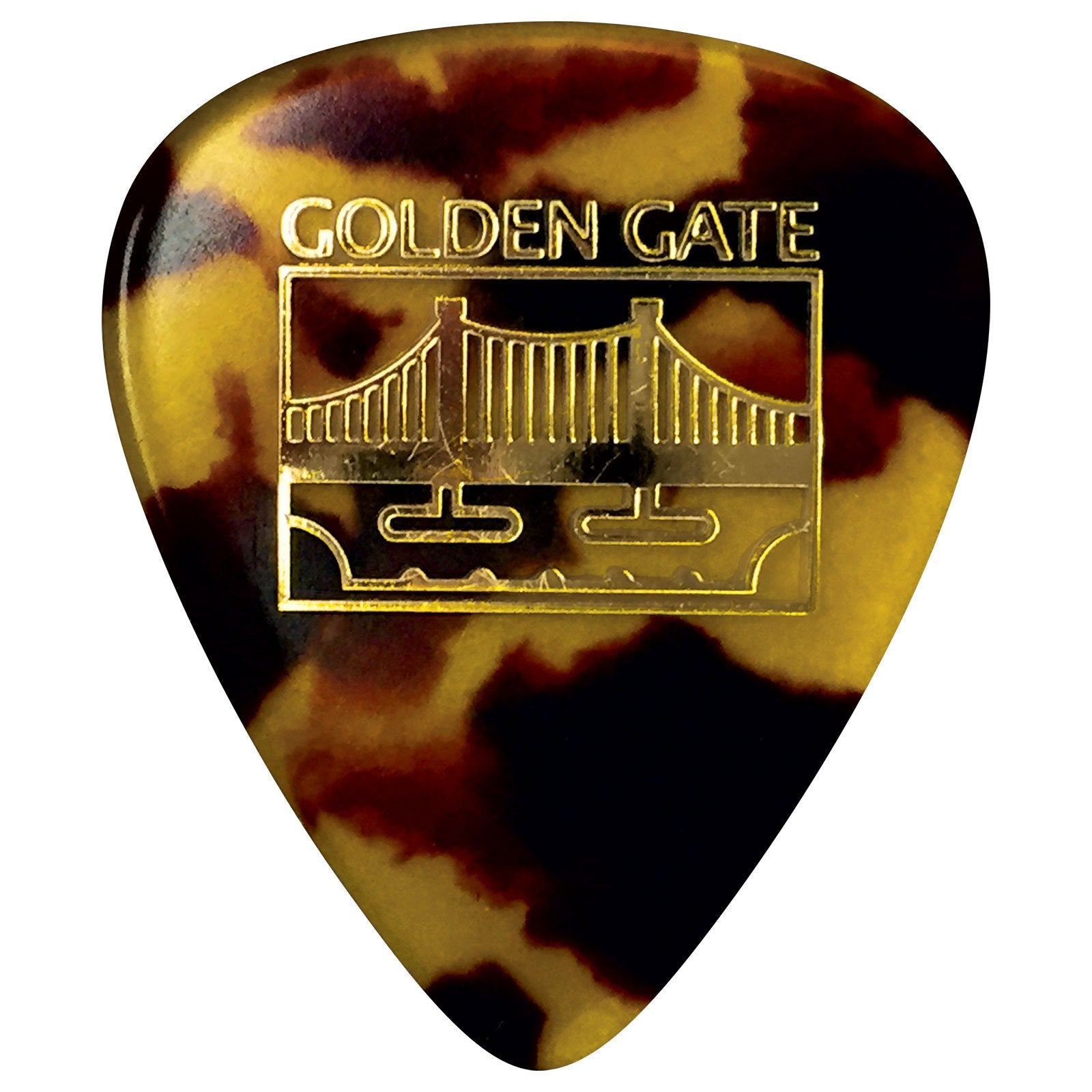 Golden Gate MP-14 Deluxe Tortoise Style Flat Pick Pick - Sideman - Dozen